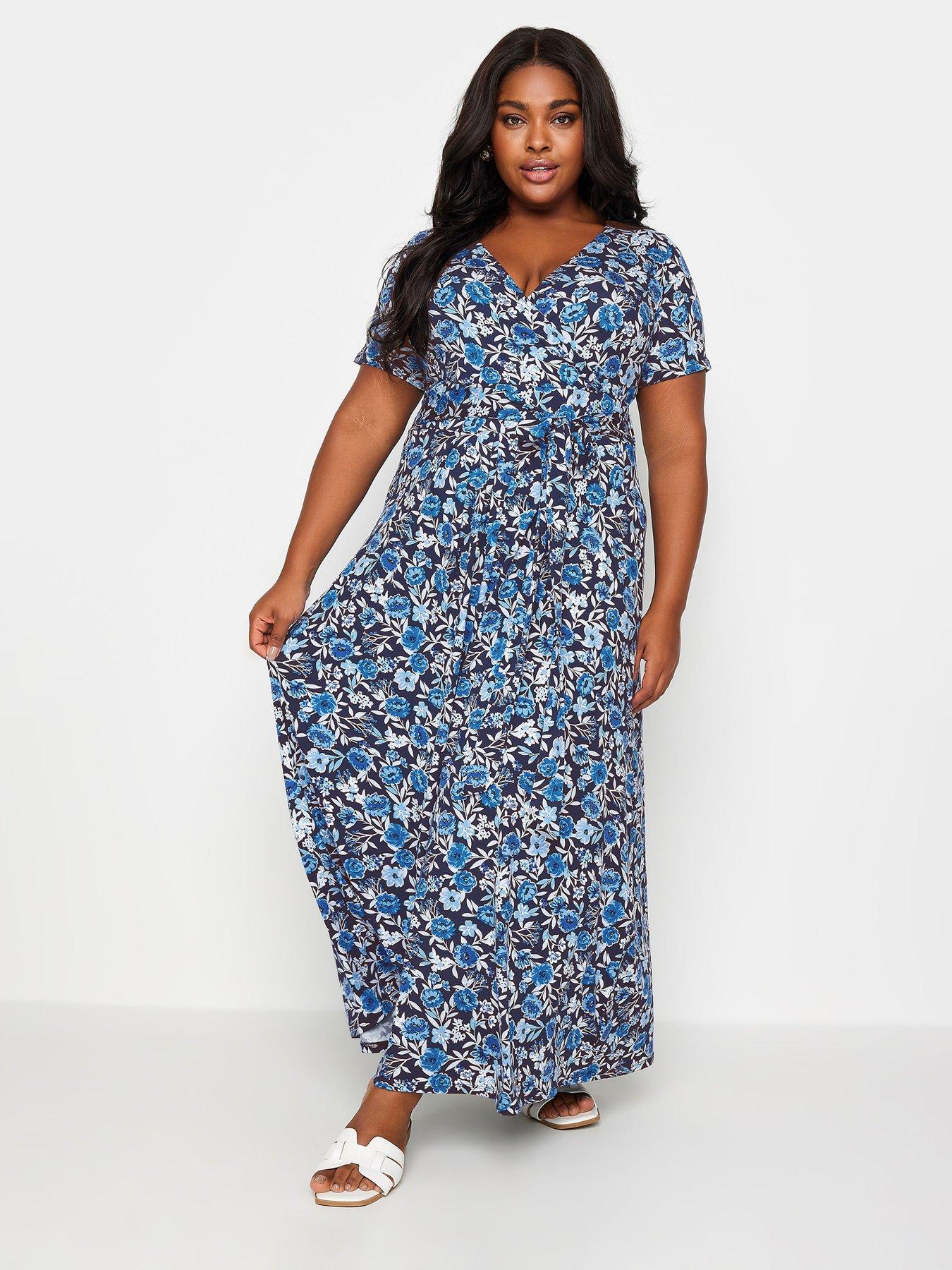 yours-curve-ve-wrap-dress-navy-based-picnic-blueback