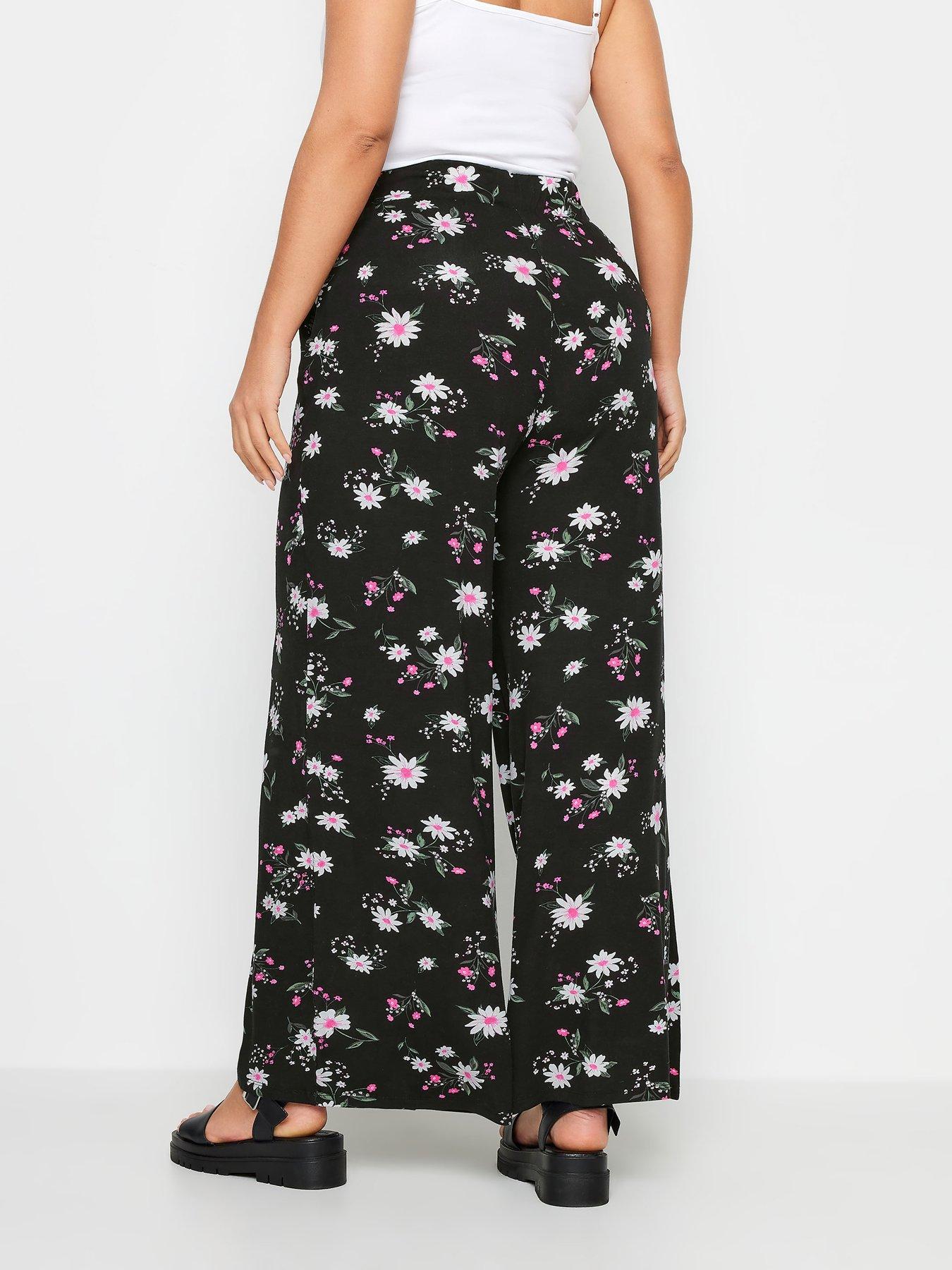 yours-curve-jersey-wide-leg-trousers-daisystillFront