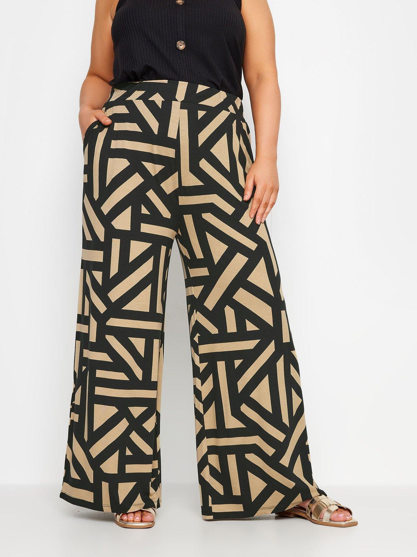 yours-curve-jersey-wide-leg-trousers-geo-print-black