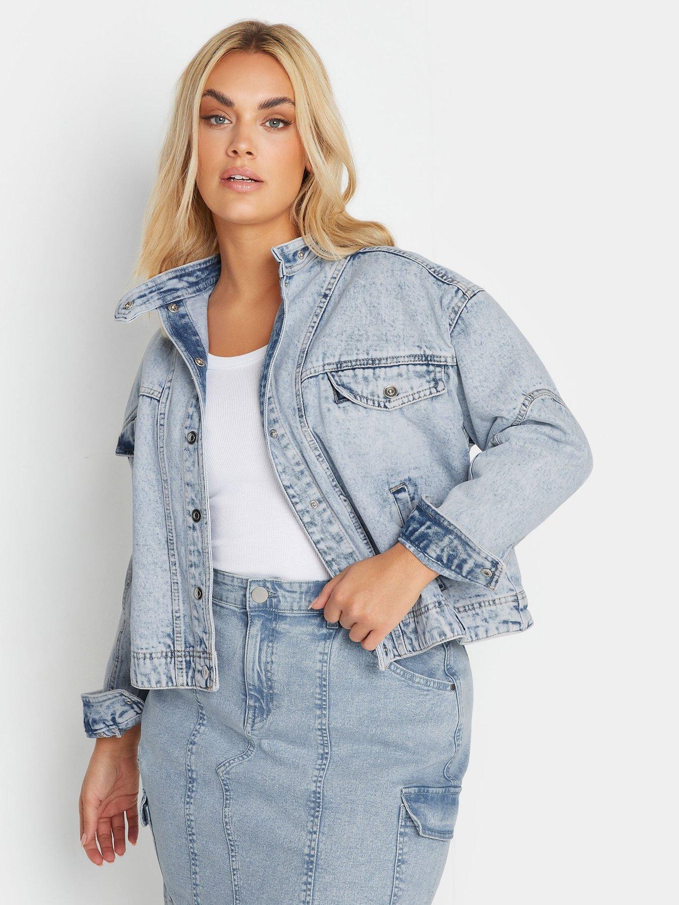 yours-curve-denim-biker-jacketoutfit