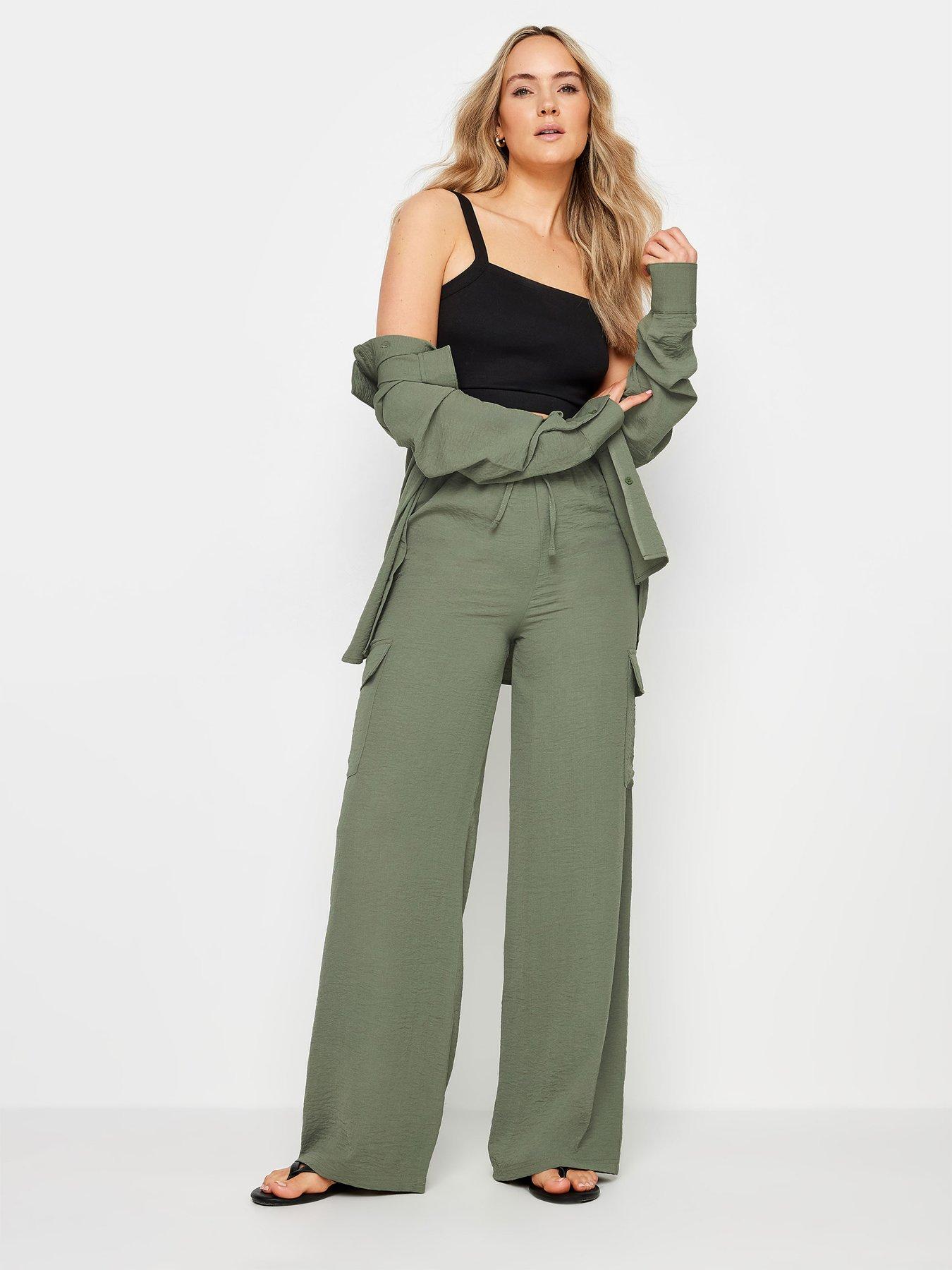 long-tall-sally-tall-khaki-crepe-cargo-wide-leg-trousersback