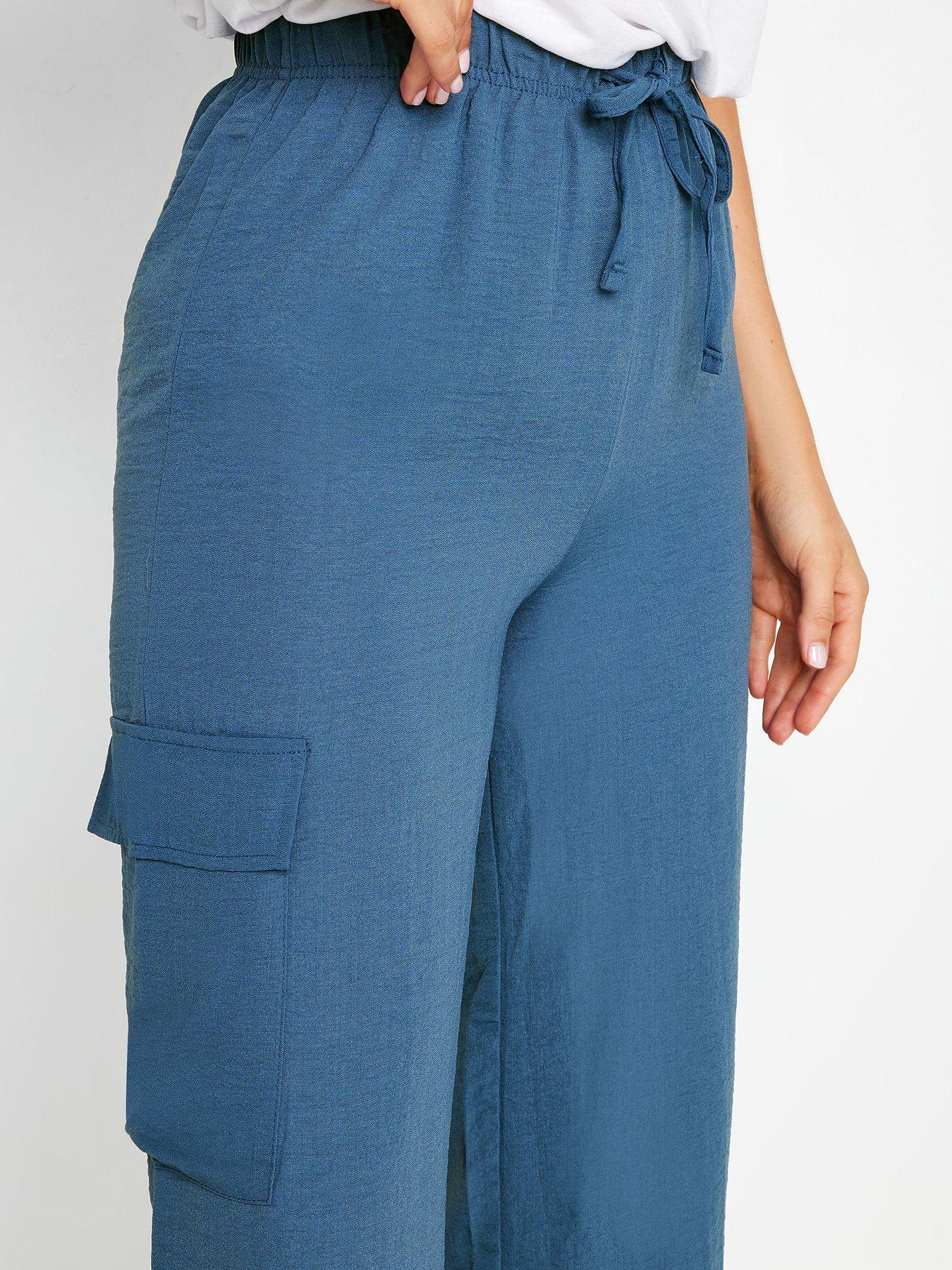 long-tall-sally-tall-crepe-cargo-wide-leg-trousers-blueoutfit