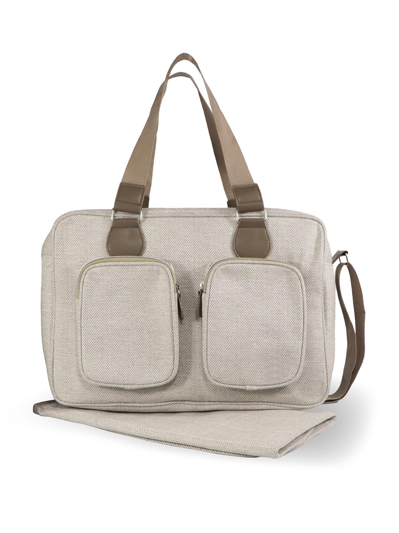 My Babiie Deluxe Changing Bag - Oatmeal Herringbone