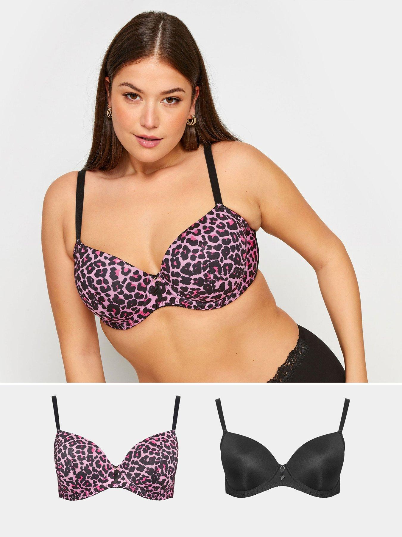 Yours Curve 2 Pk Animal Padded T Shirt Bra