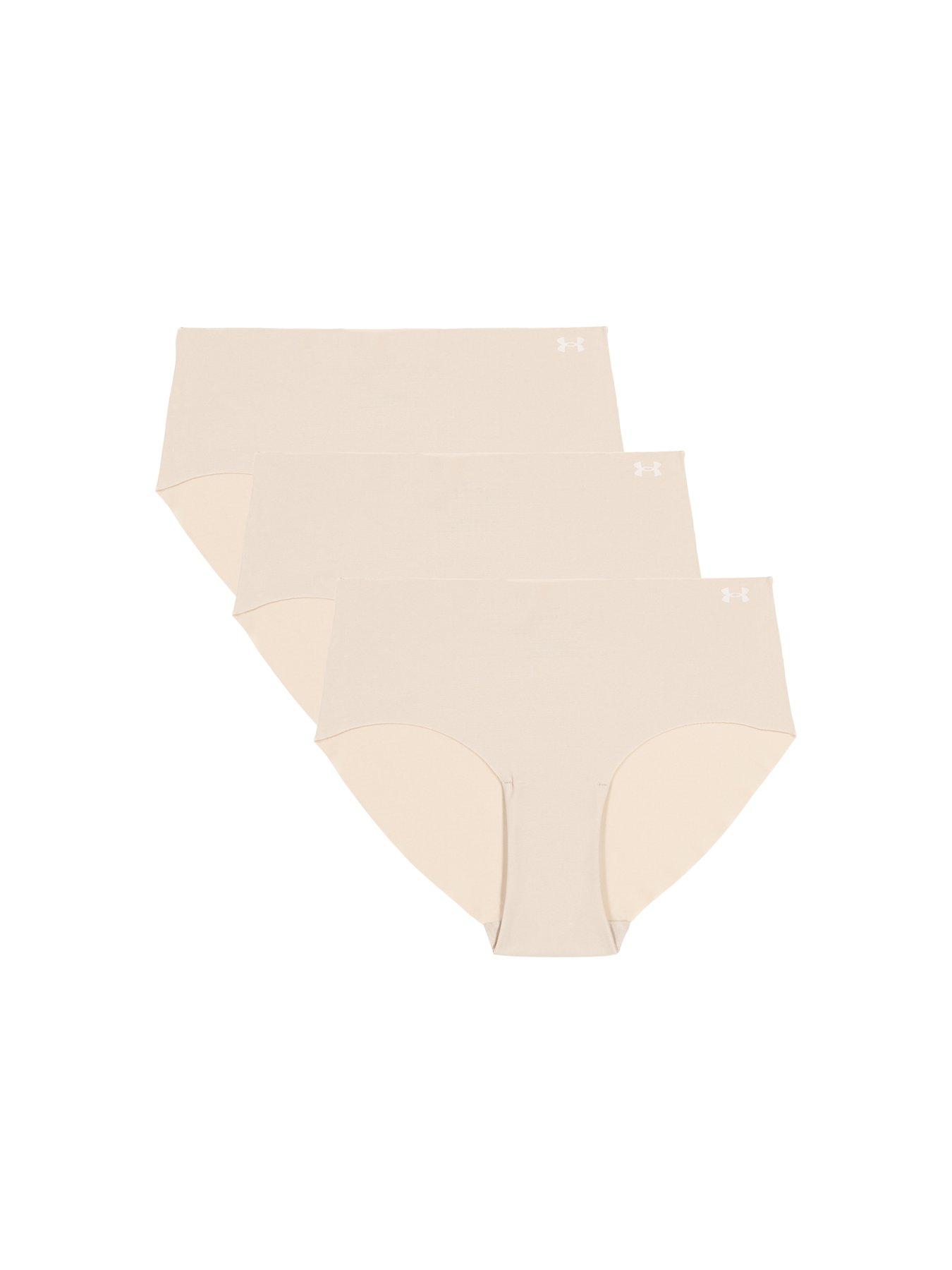 UNDER ARMOUR Women's Pure Stretch 3 Pack Hipsters - Nude