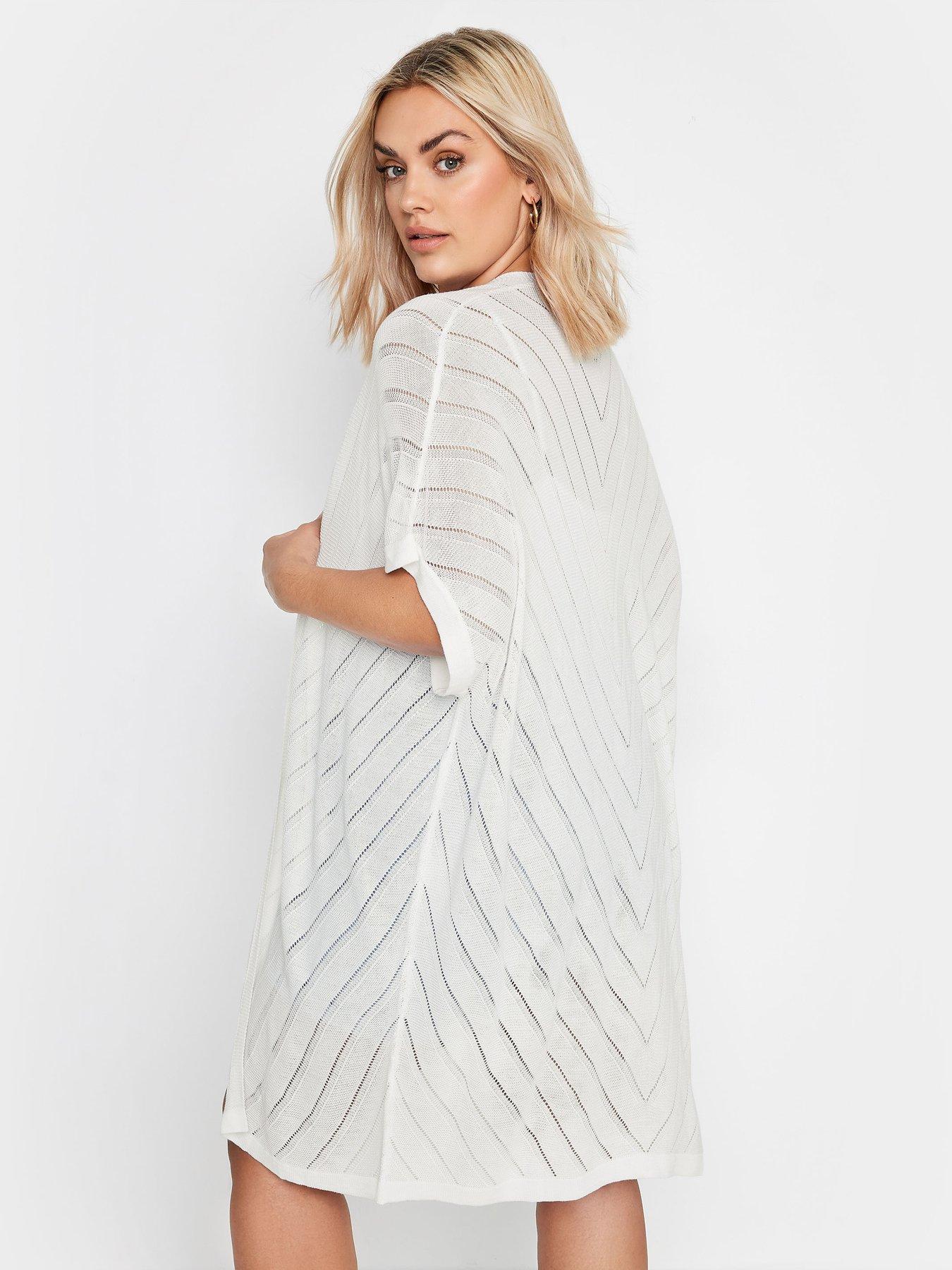 yours-curve-cocoon-cardi-chevron-stripe-whitestillFront