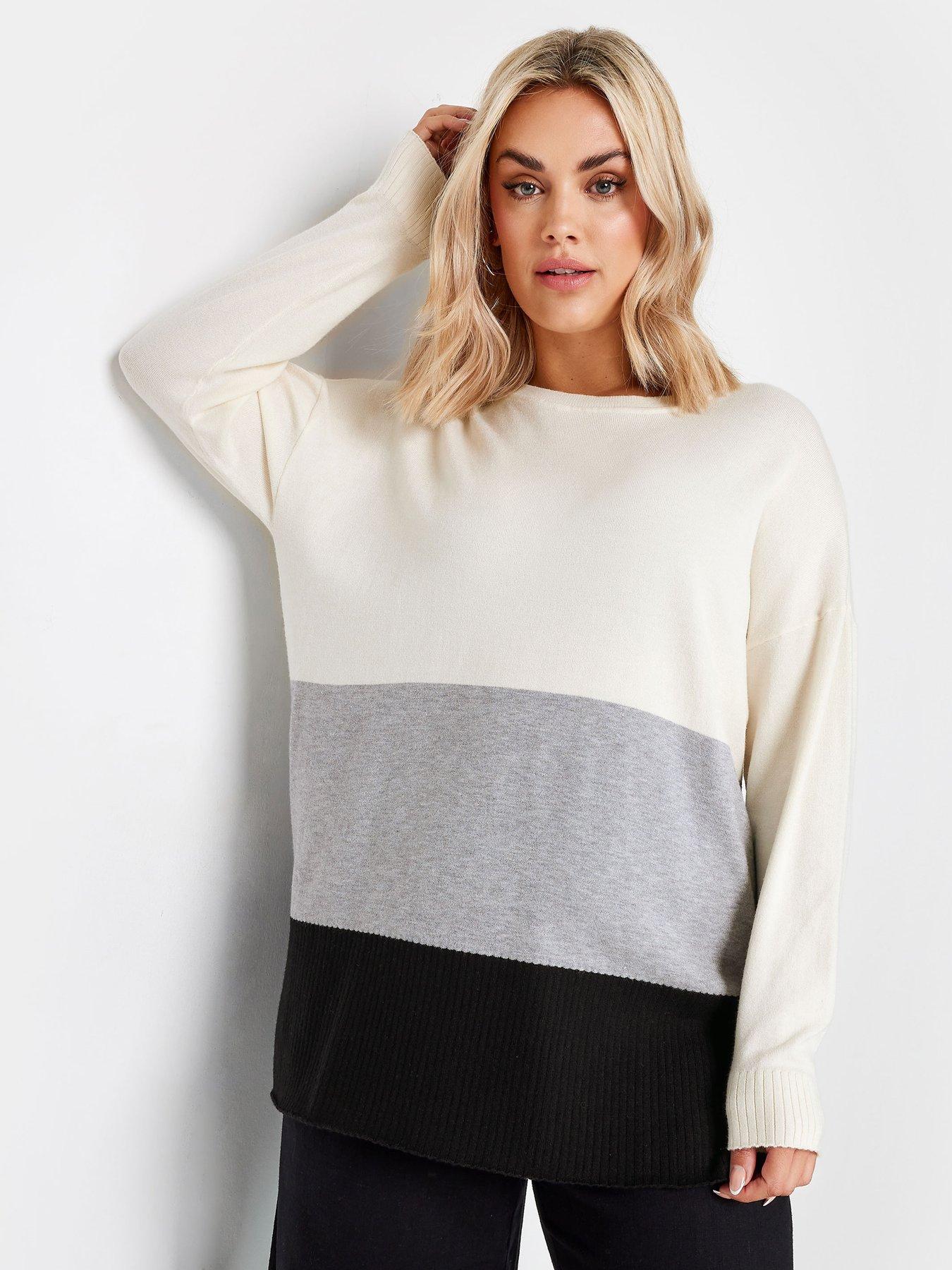 yours-curve-colourblock-jumper-ivory