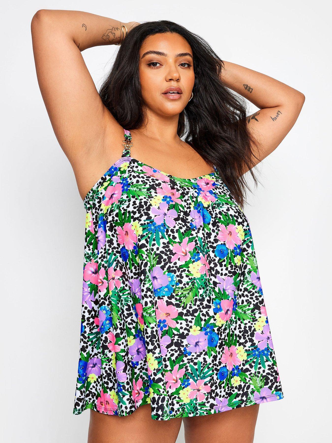 yours-curve-animal-floral-a-line-tankini