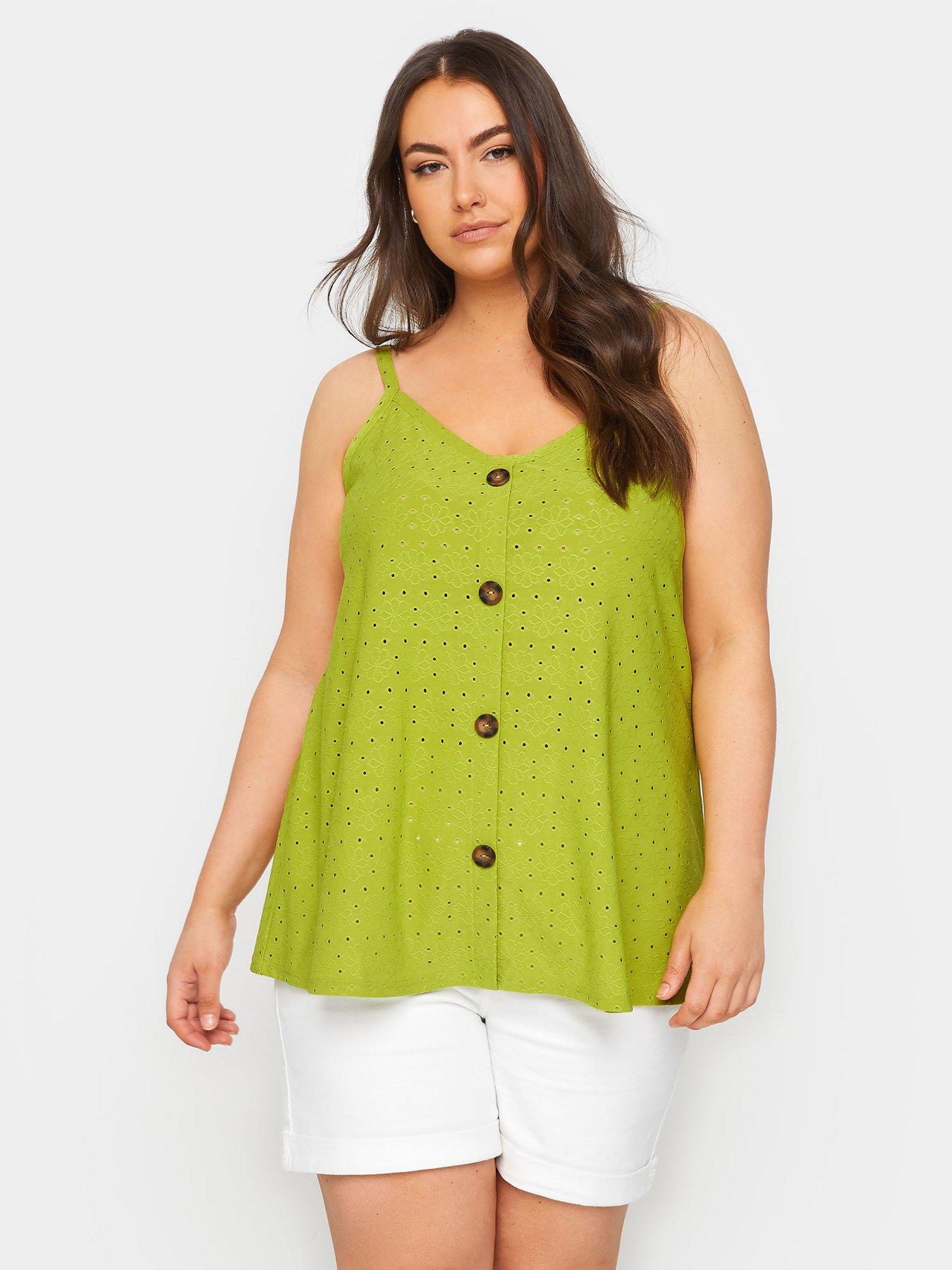 yours-curve-broidery-cami-button-front-grenoble-green