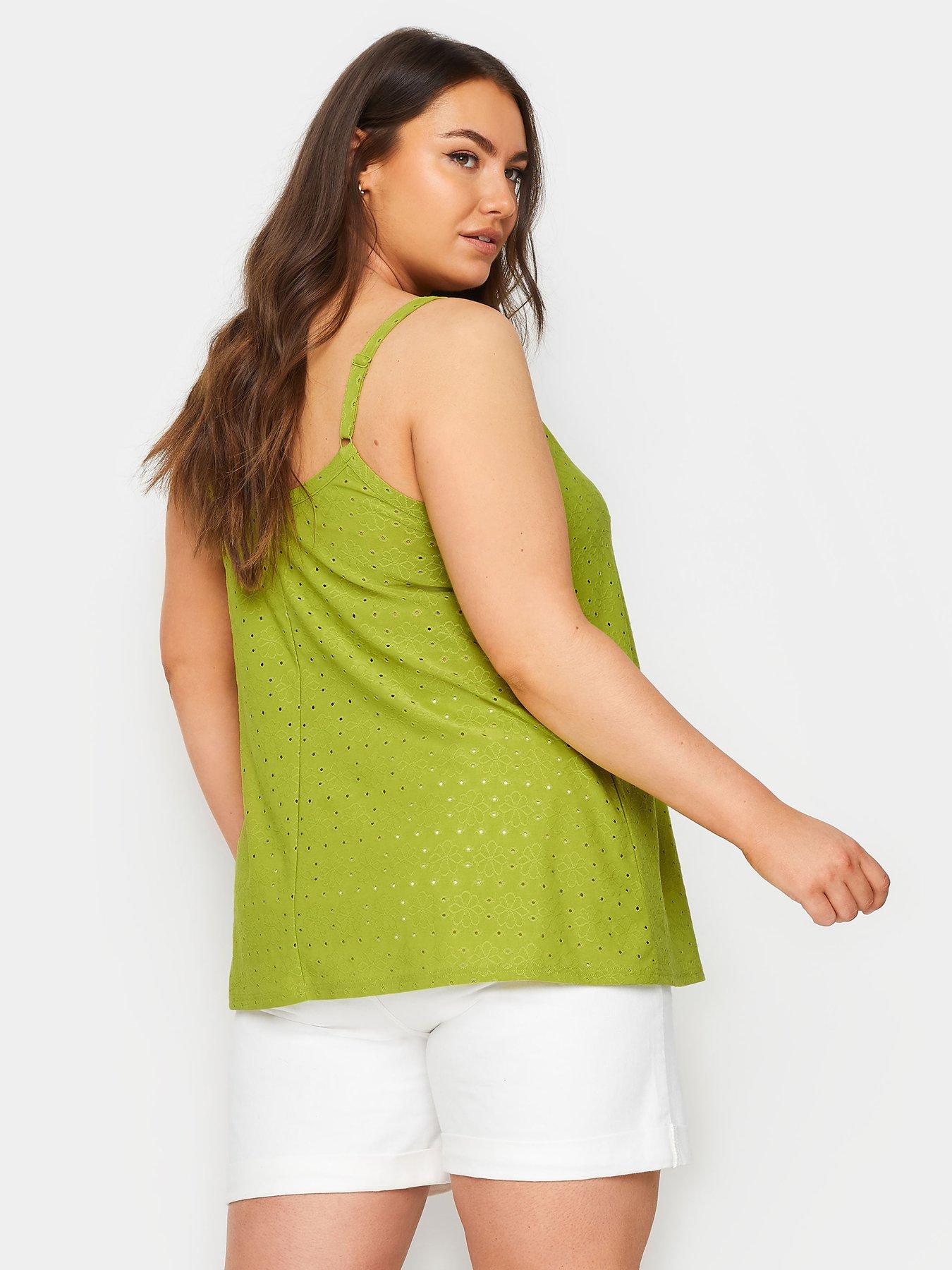 yours-curve-broidery-cami-button-front-grenoble-greenstillFront