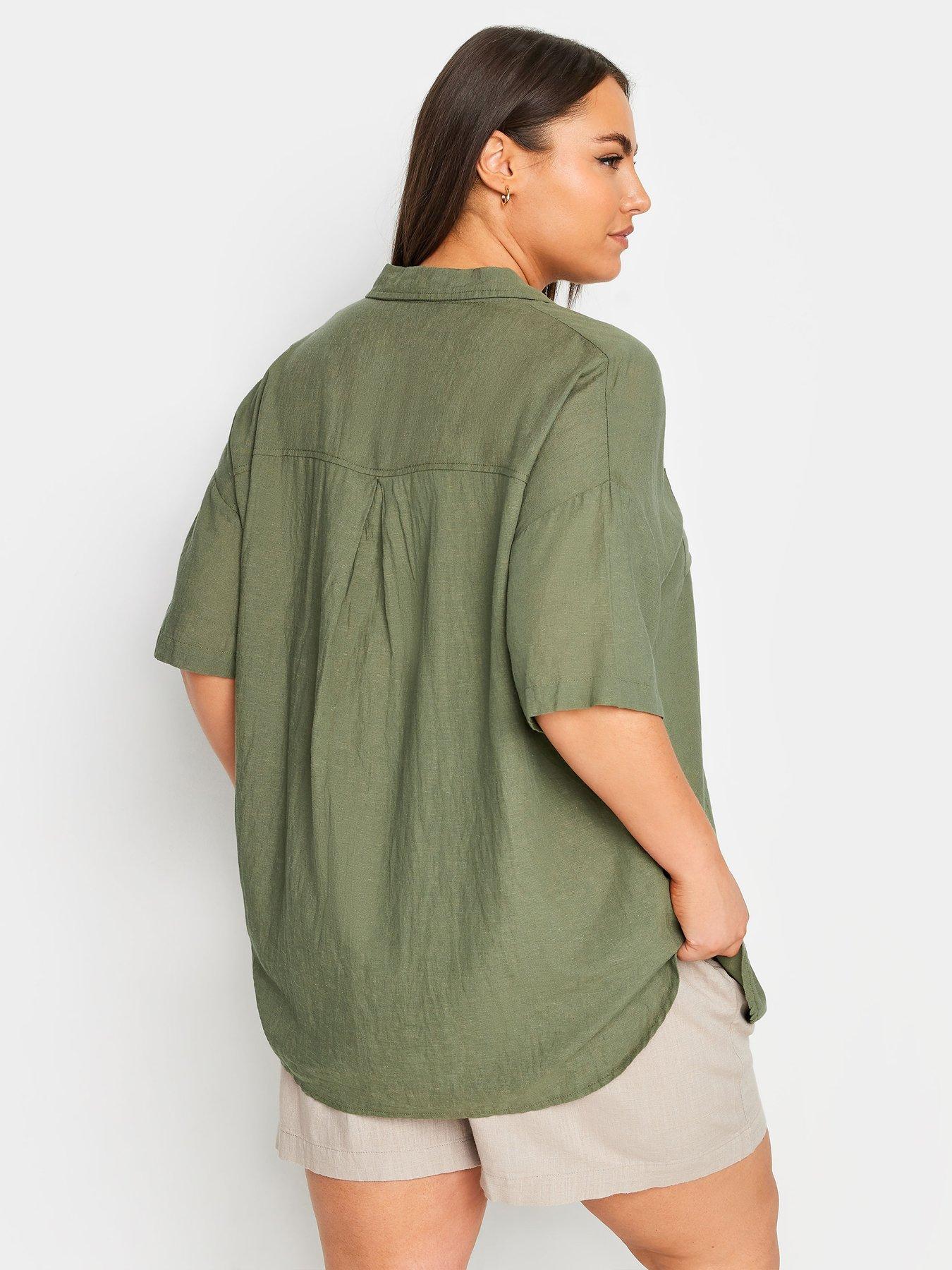 yours-curve-washed-desert-shirt-greenstillFront