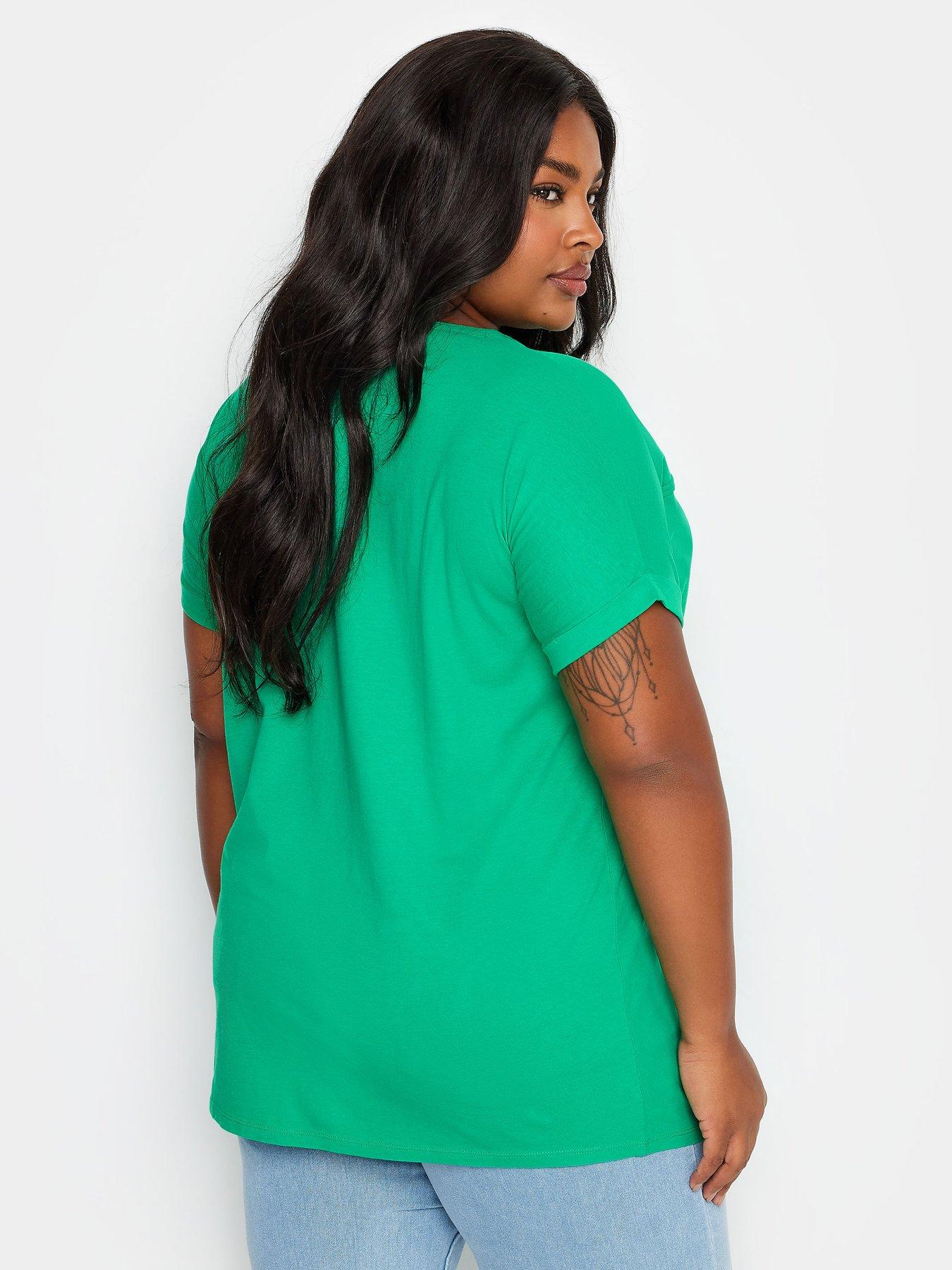 yours-curve-cut-out-t-shirt-greenstillFront