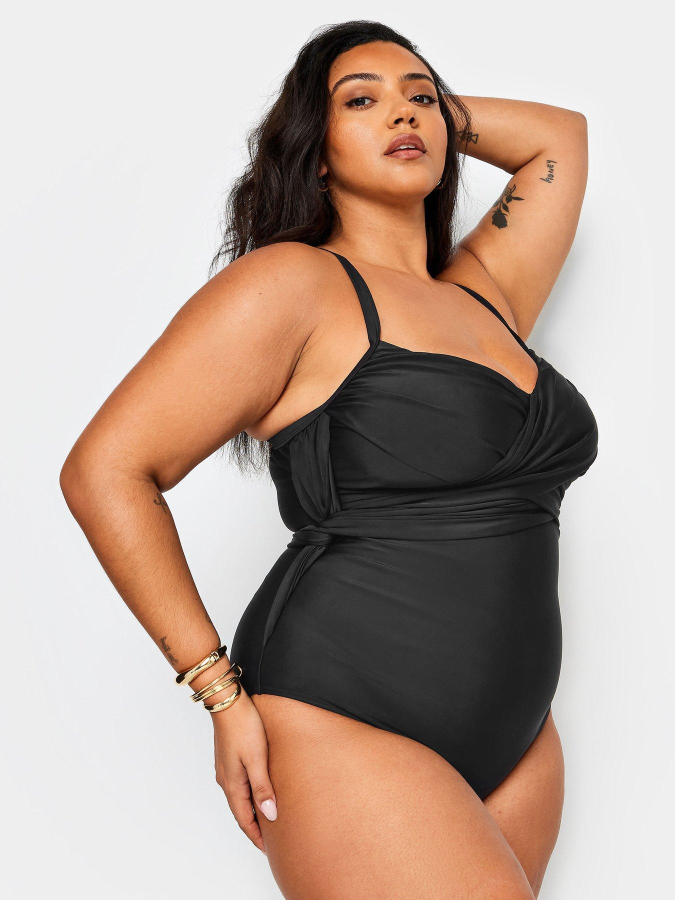 yours-curve-double-crossover-swimsuit-black