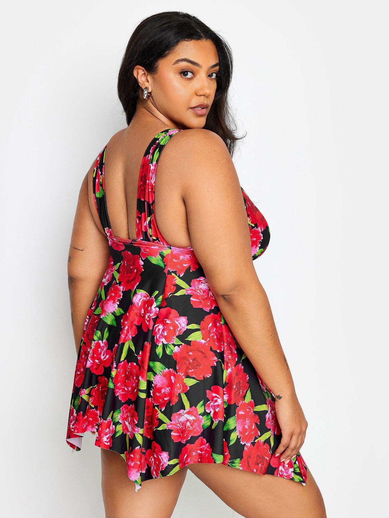 yours-curve-exotic-floral-hanky-swim-dressstillFront