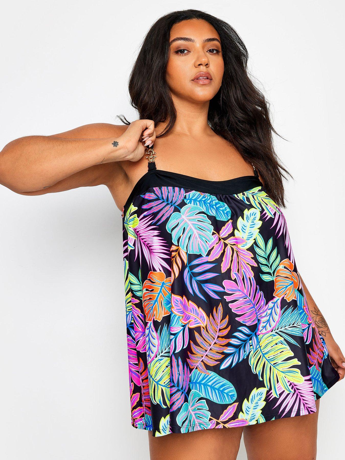 yours-curve-bright-floral-a-line-tankini