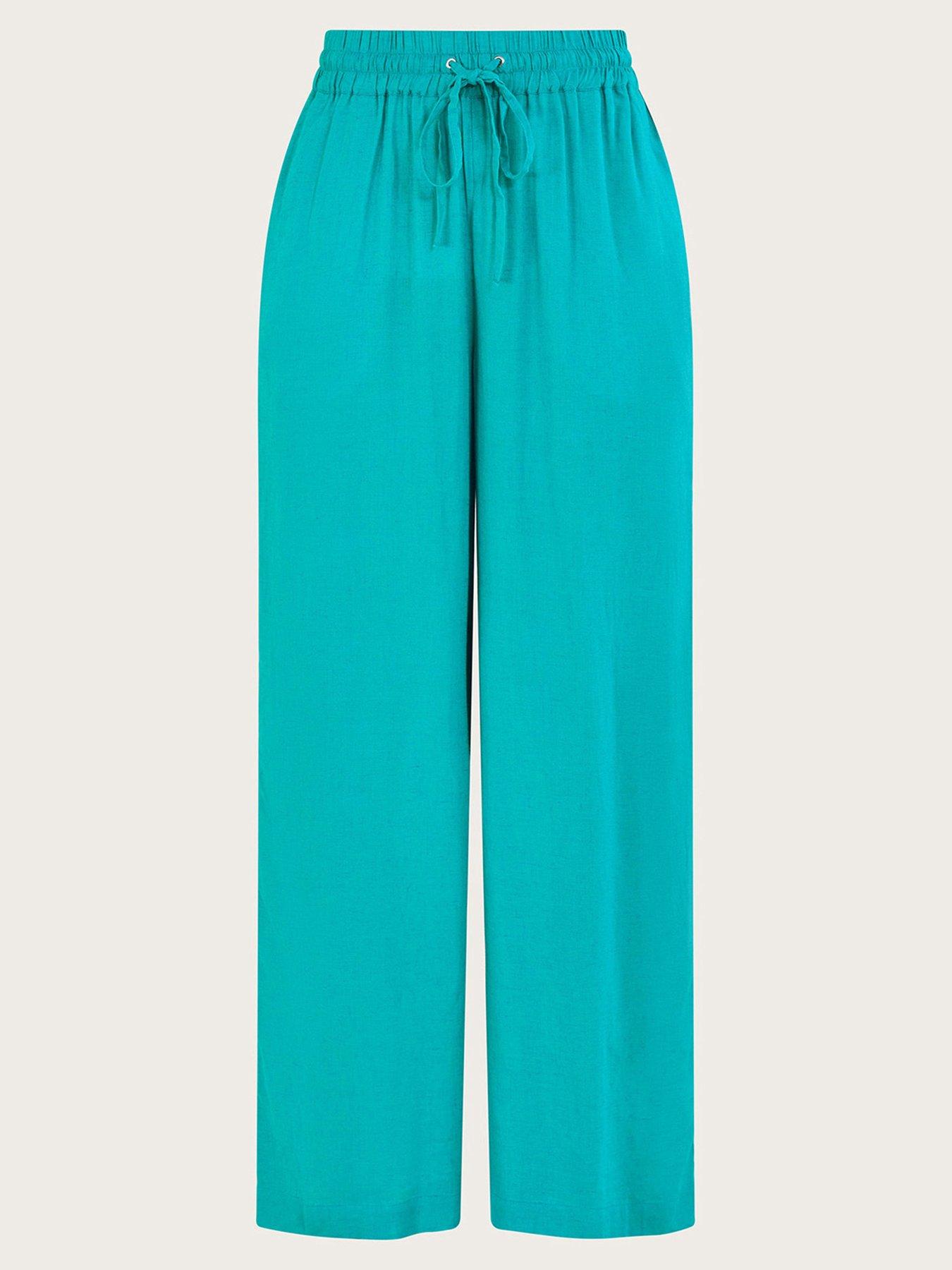 monsoon-vicki-plain-trousers-blueoutfit