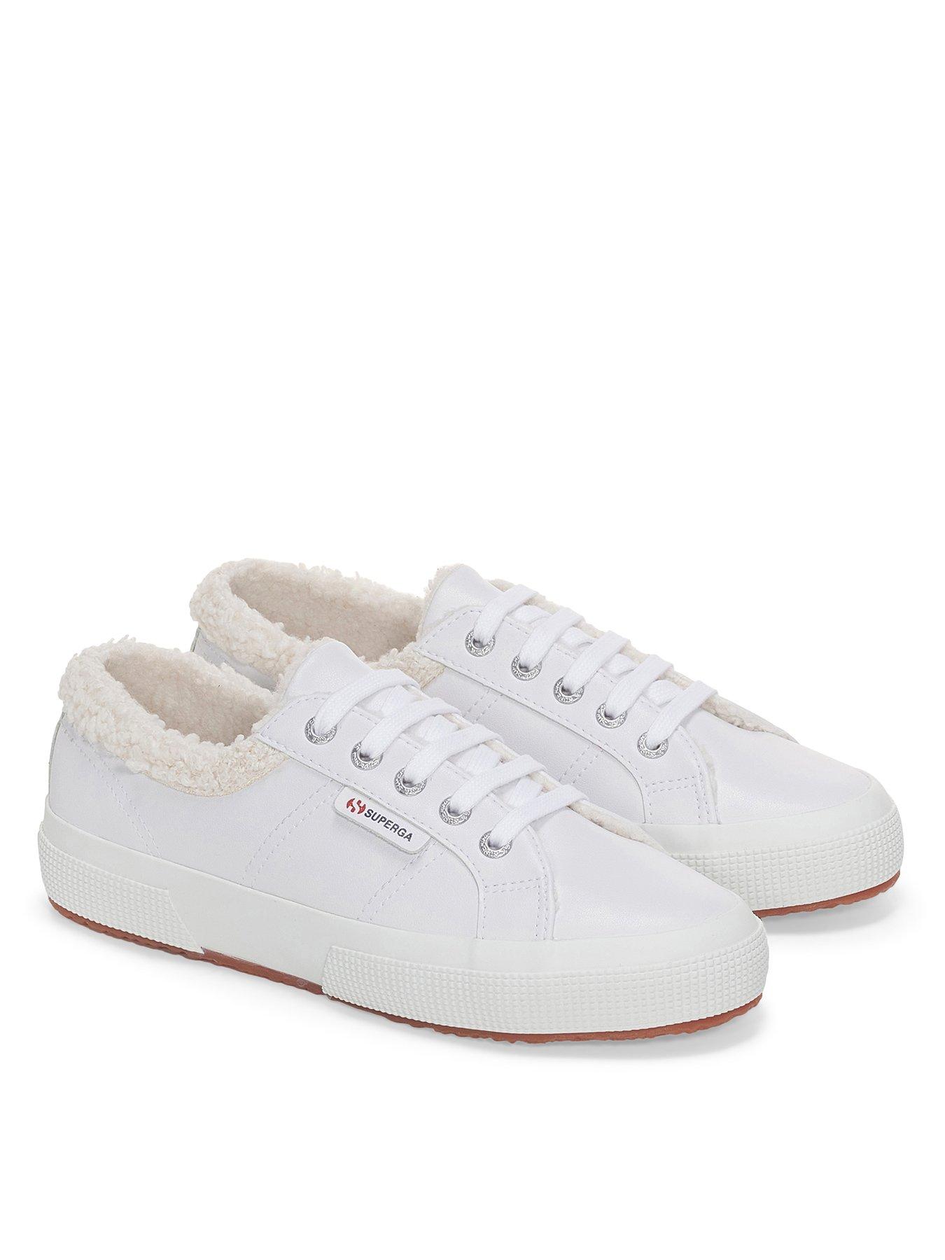 superga-2750-vegan-faux-leather-fur-plimsolls-white-icestillFront