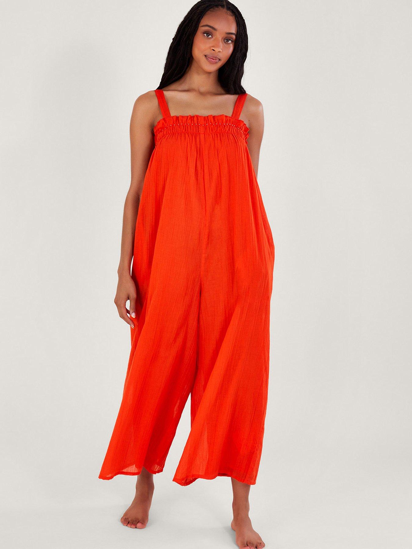 monsoon-eve-plain-jumpsuit-orange