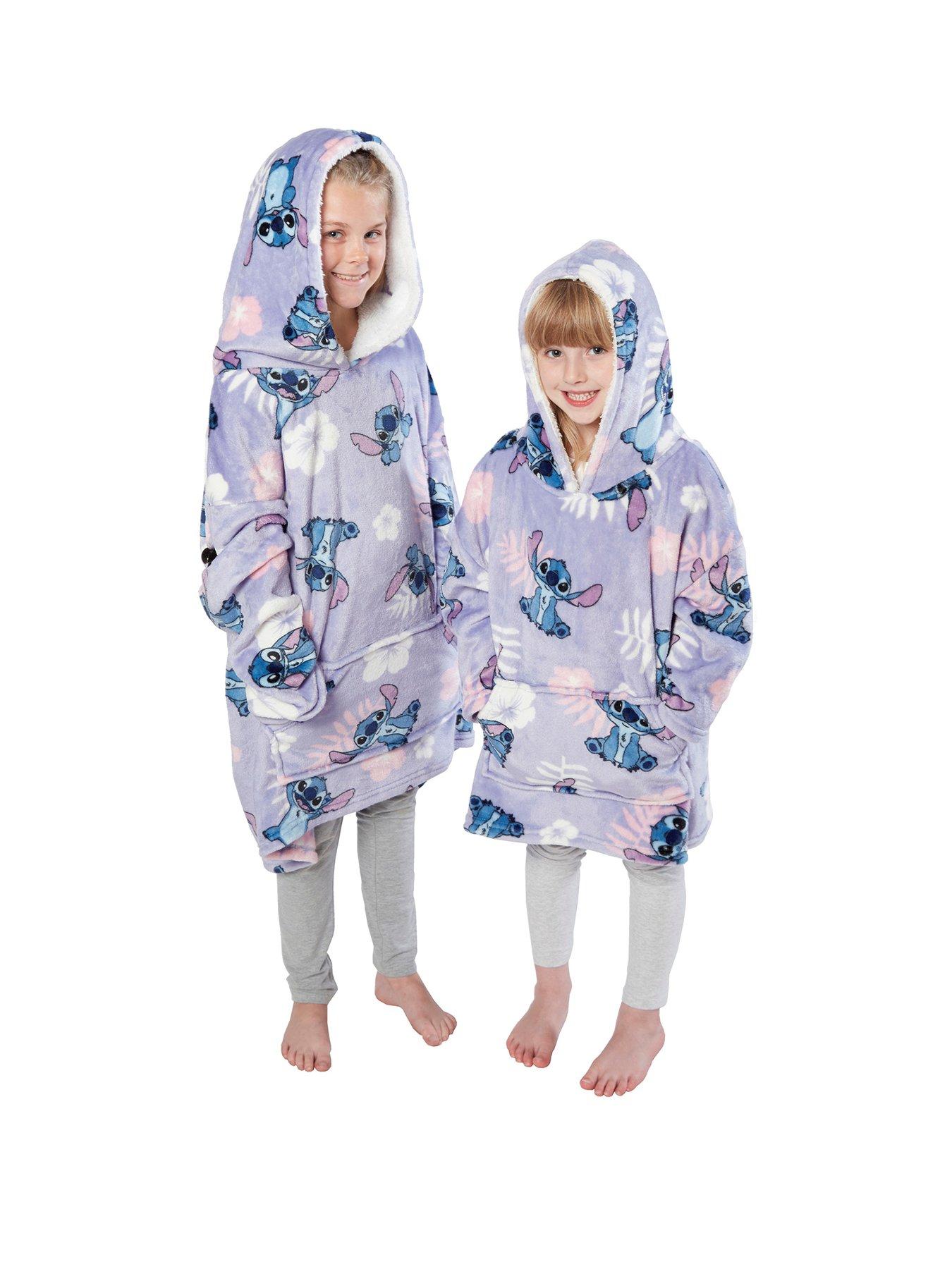 disney-lilo-and-stitch-floral-hooded-blanketstillFront