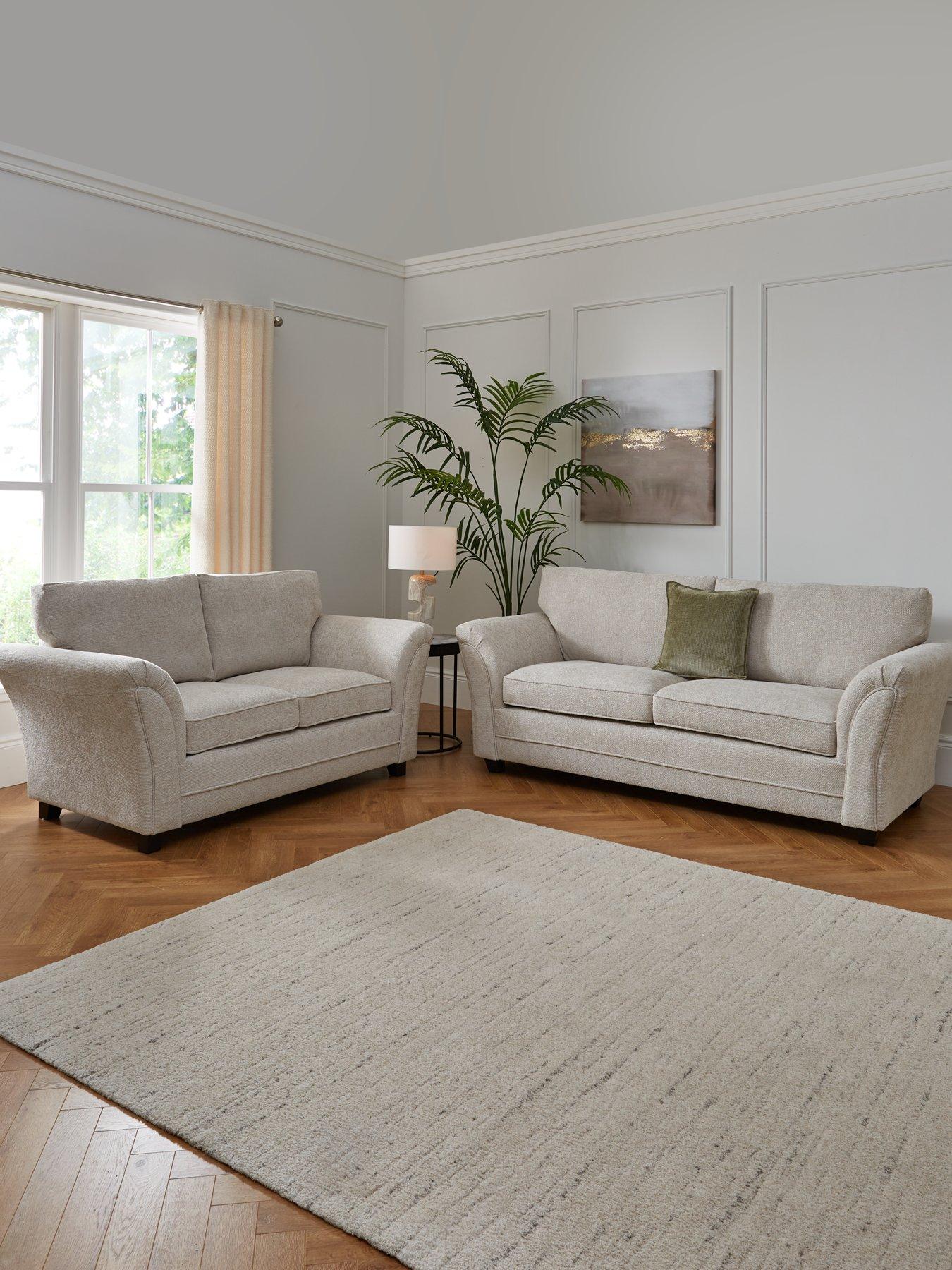 The Very Collection Dury Chunky Weave 3 + 2 Seater Sofa Set - FSC® Certified
