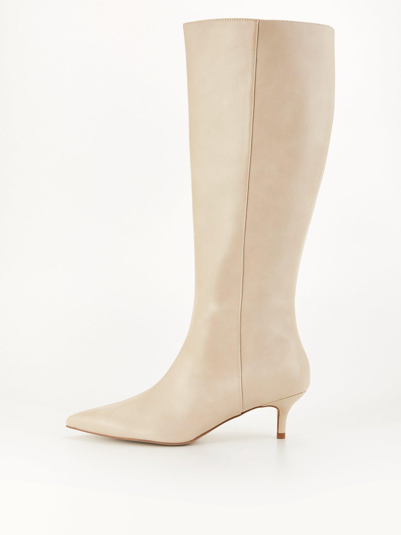 v-by-very-kitten-heel-straight-leg-knee-boot-cream