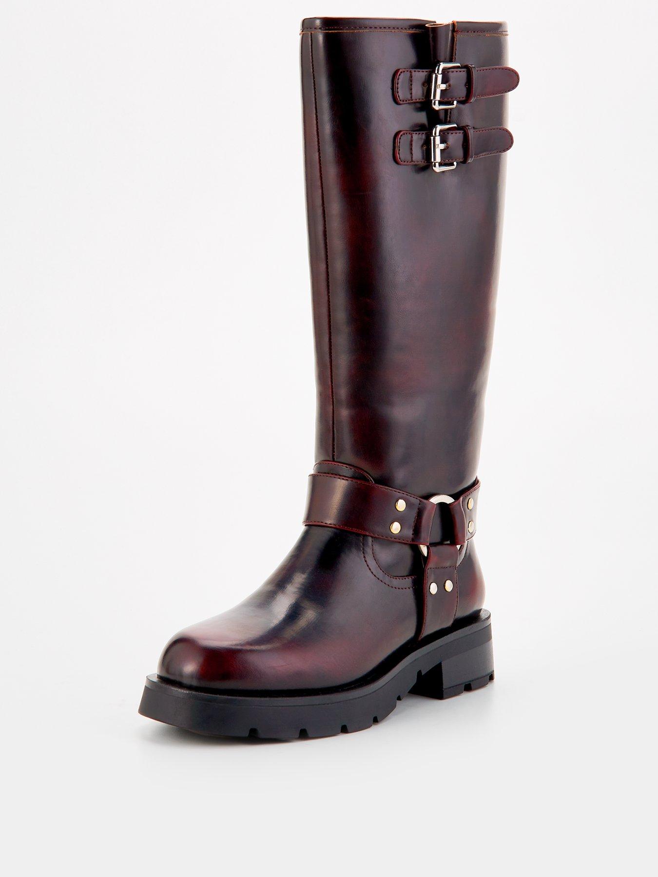 v-by-very-knee-high-biker-boot-burgundystillFront