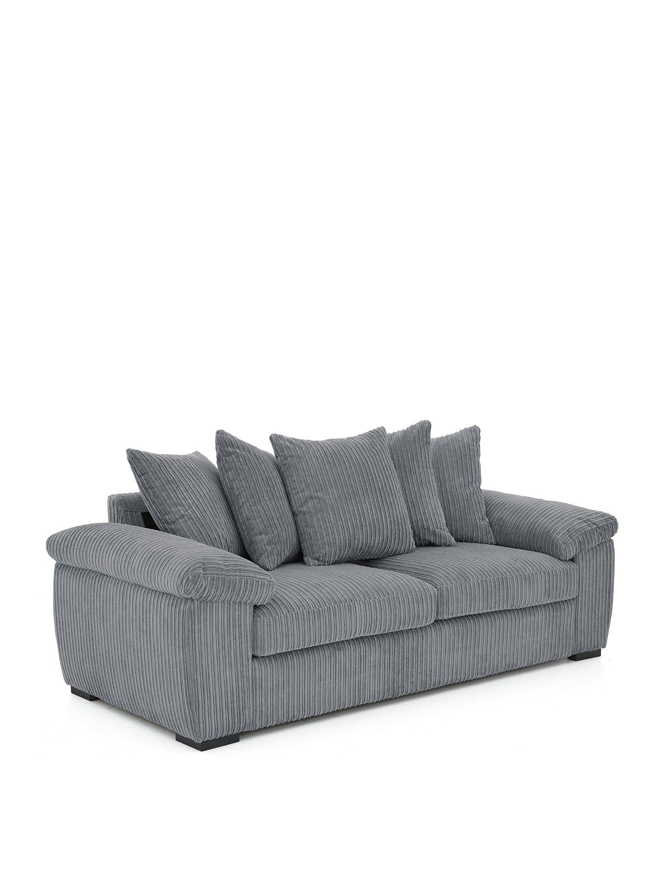 Image 2 of 5 of Very Home Amalfi Scatter Back&nbsp;3 + 2 Seater Fabric Sofa (Buy &amp; SAVE!) - Charcoal - FSC&reg; Certified