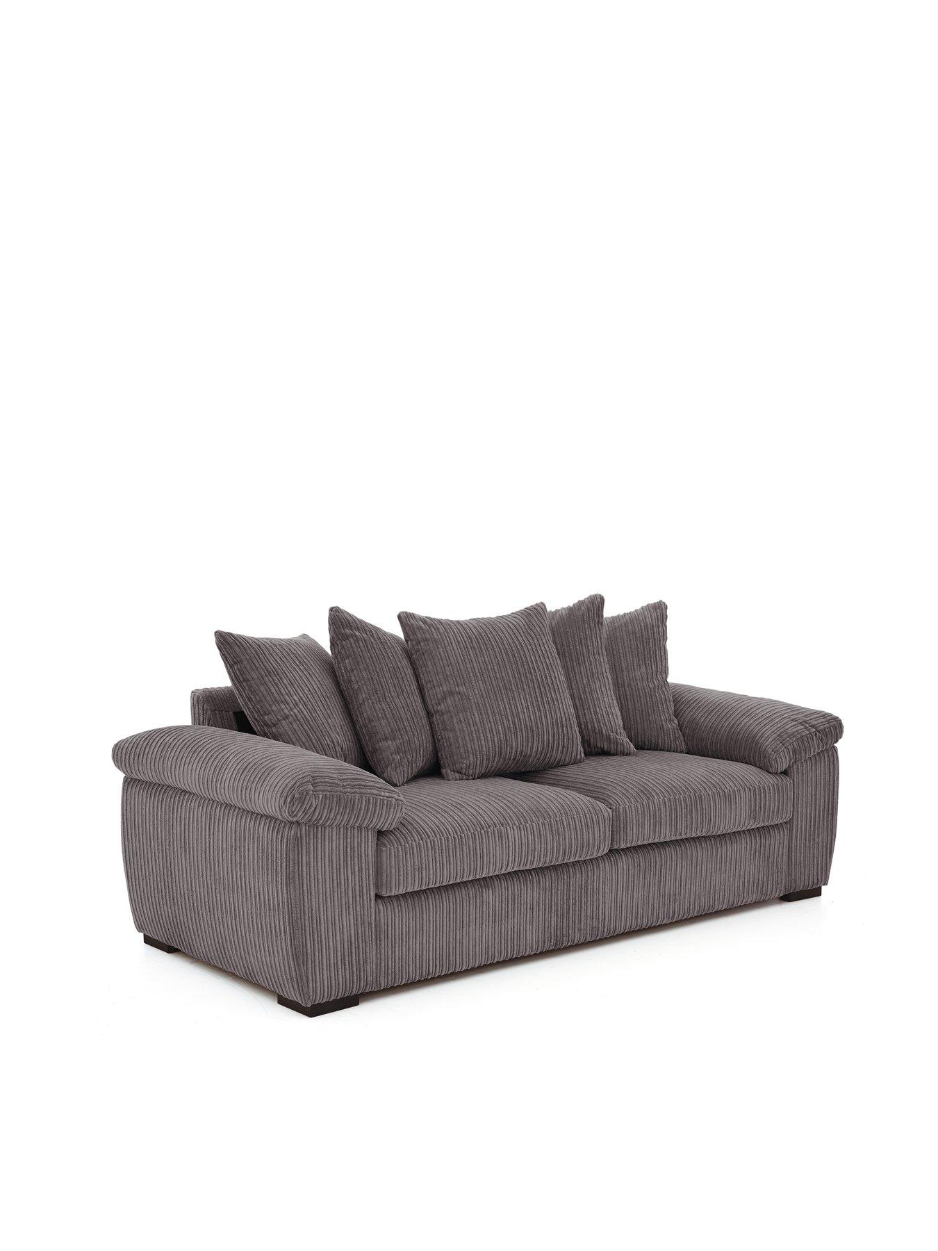 Image 3 of 7 of The Very Collection Amalfi Scatter Back&nbsp;3 + 2 Seater Fabric Sofa (Buy &amp; SAVE!) - Charcoal - FSC&reg; Certified