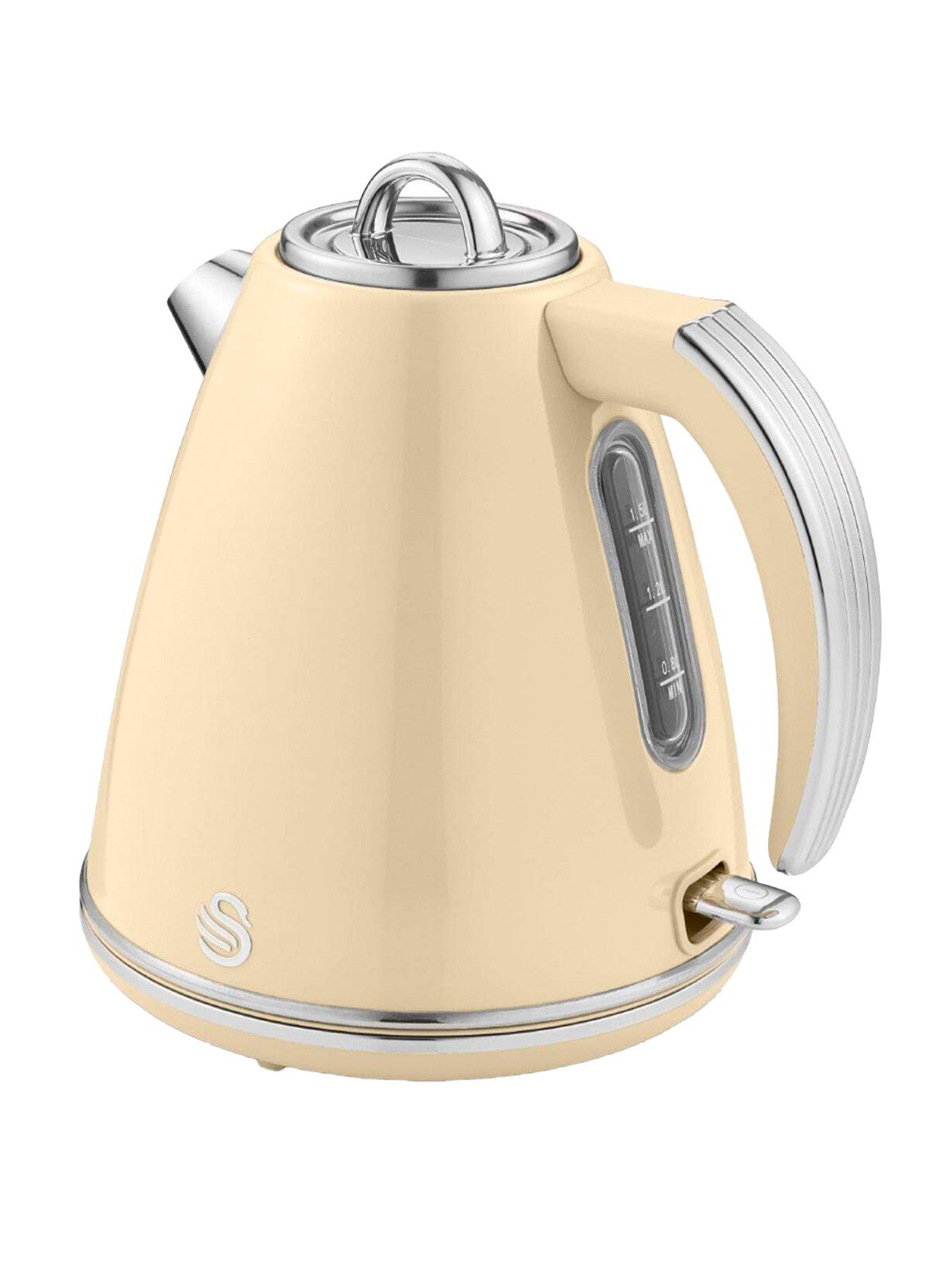 undefined SK19020CN Retro Jug Kettle, Fast Boil, Easy Pour, 360 Degree Base, 1.5L, 3000W, Cream