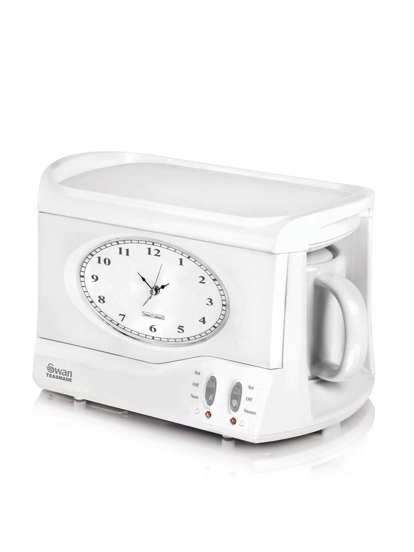 swan-stm201n-vintage-teasmade-with-a-traditional-dial-clock-rapid-boil-and-alarm-600ml-850w-white