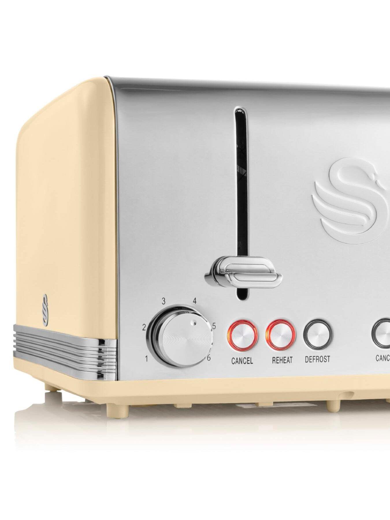 swan-st19020cn-retro-4-slice-toaster-with-defrostreheatcancel-functions-cord-storage-1600w-creamback