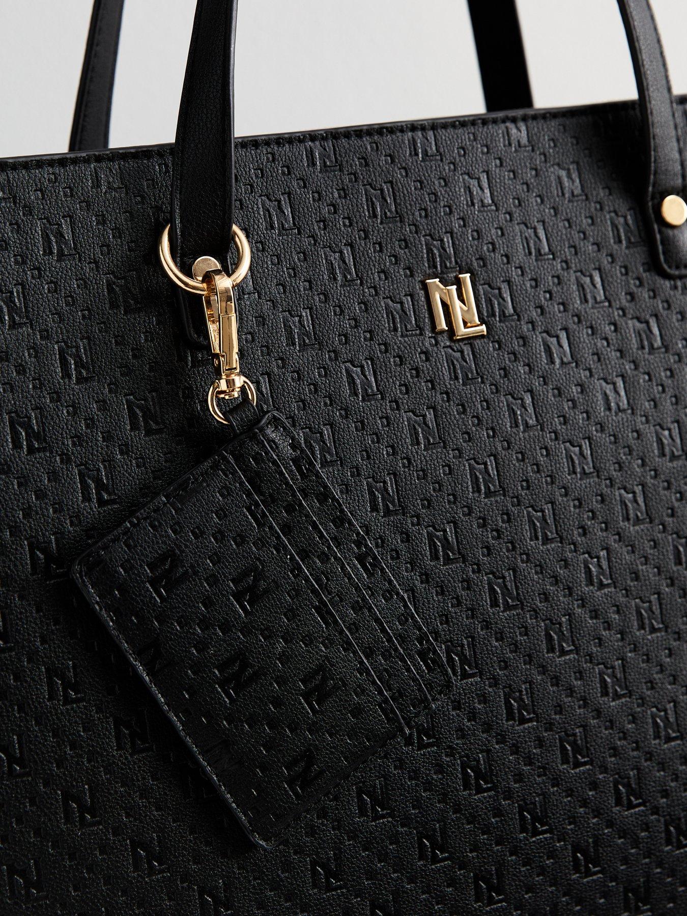 new-look-black-embossed-tote-bag-trio-setoutfit