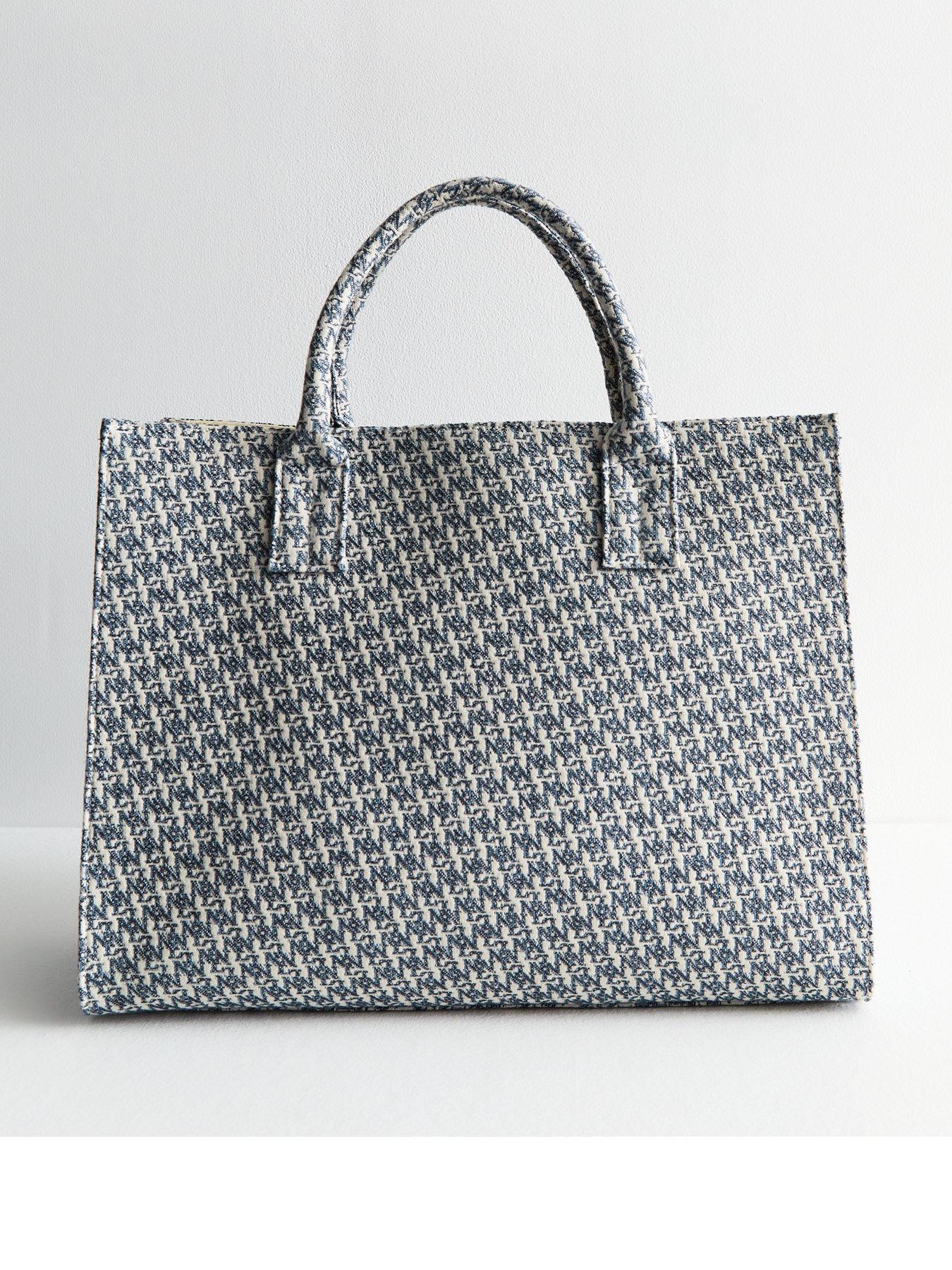 new-look-navy-monogram-jacquard-canvas-tote-bagback