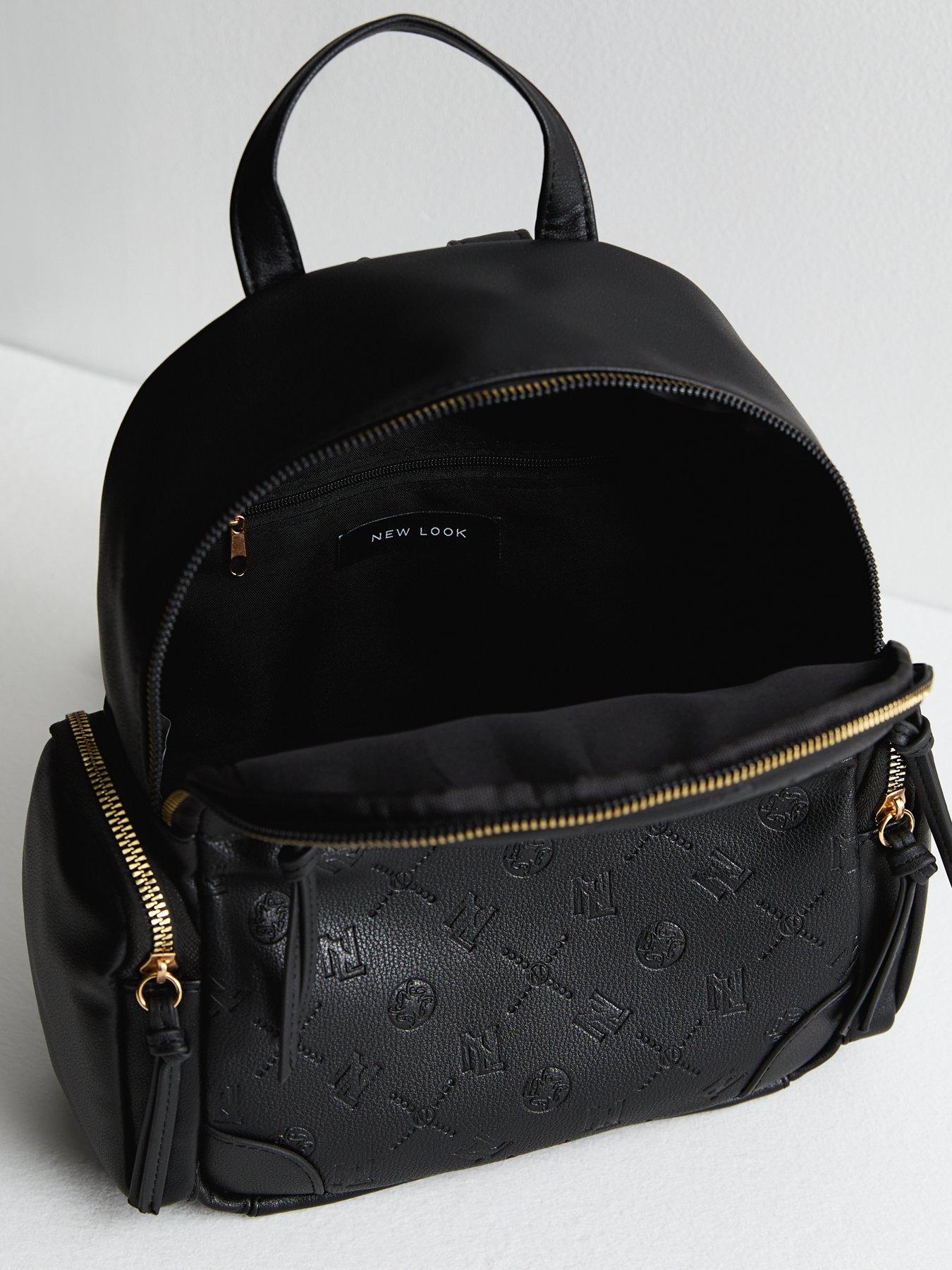 new-look-black-debossed-midi-backpackdetail