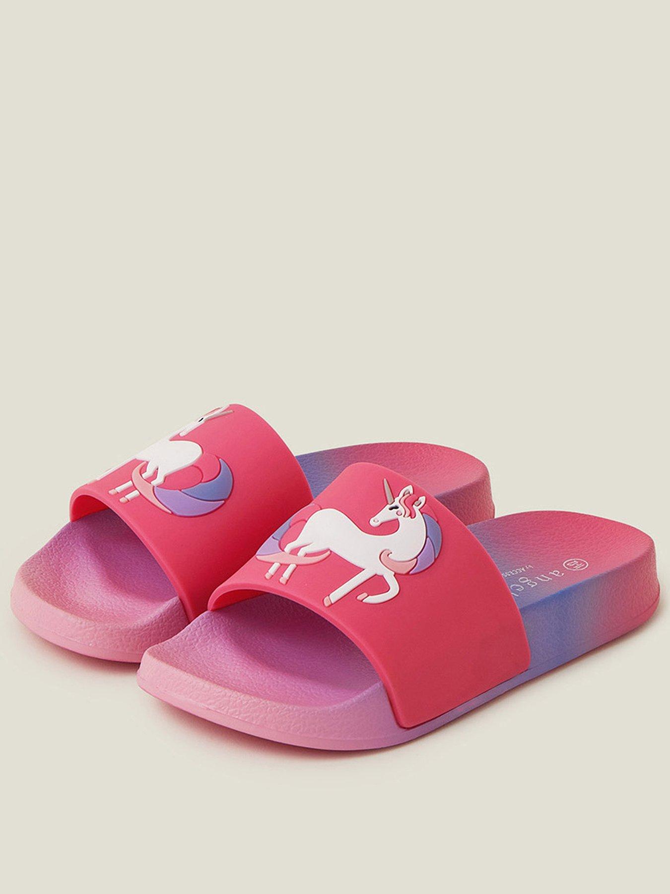 accessorize-girls-unicorn-sliders-pinkfront