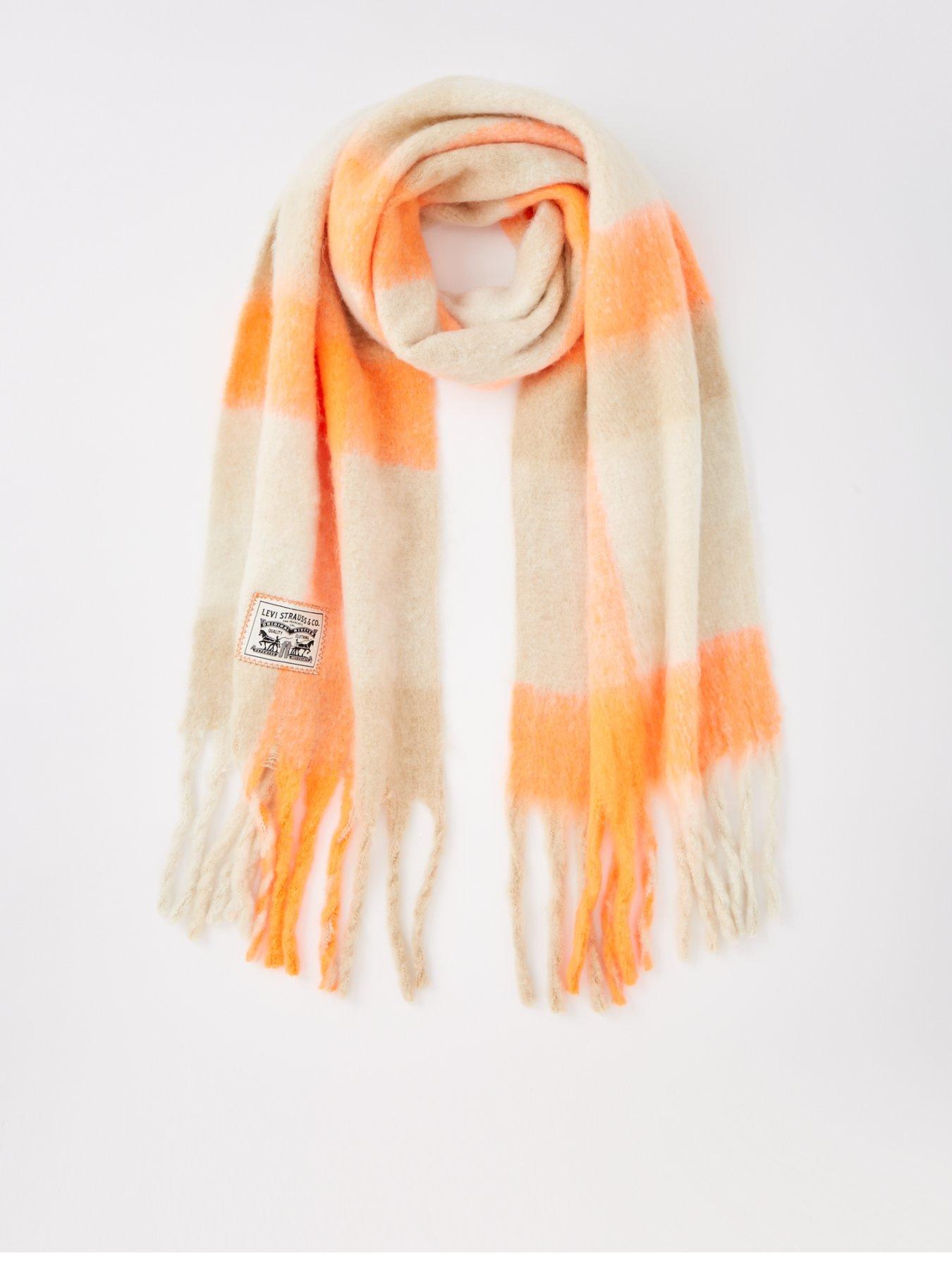 levis-plaid-scarf-orange