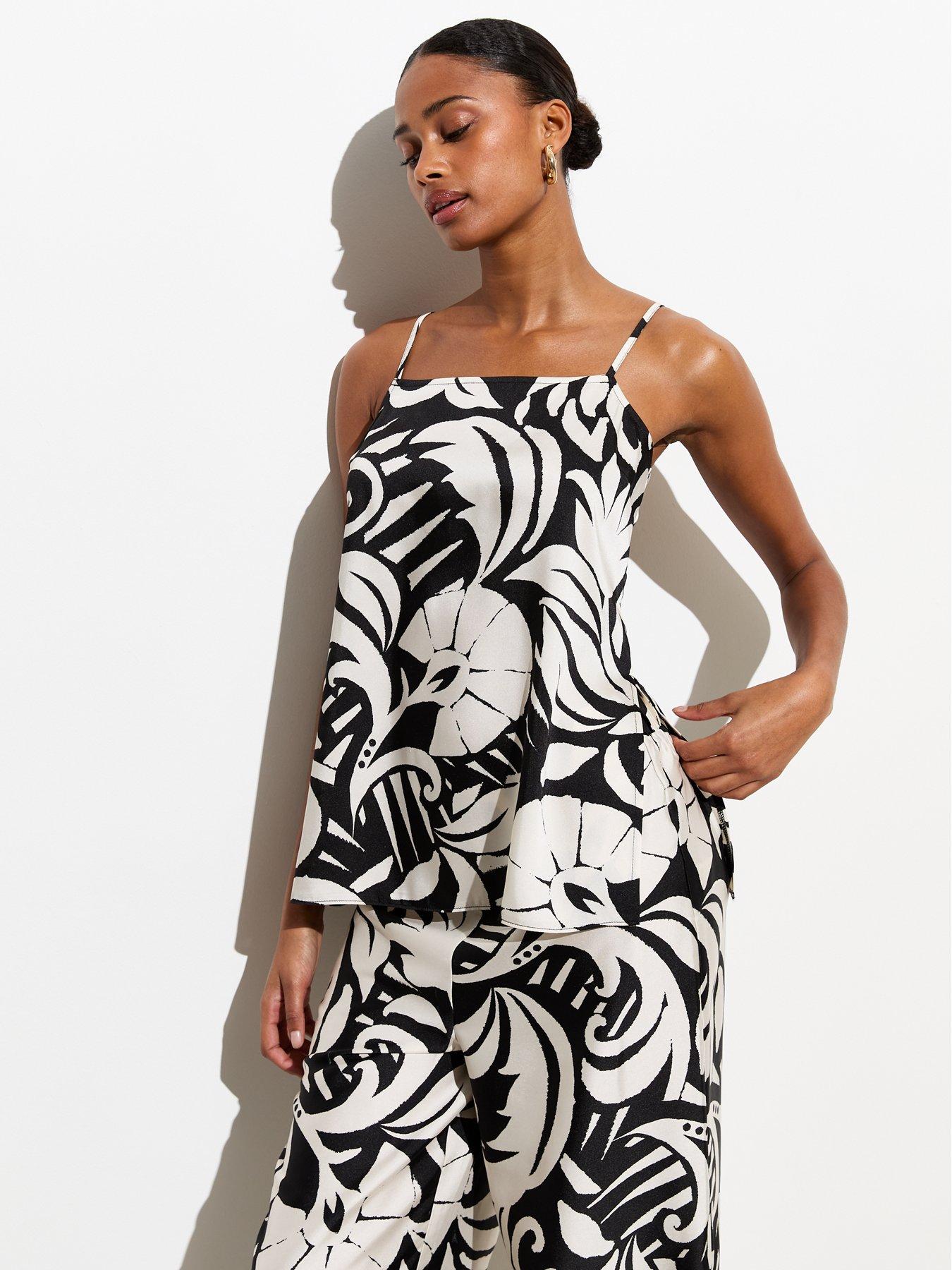 new-look-black-abstract-print-square-neck-camifront