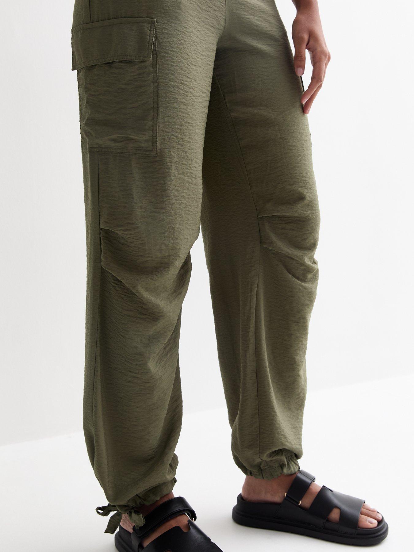 new-look-khaki-tie-waist-cargo-joggersdetail