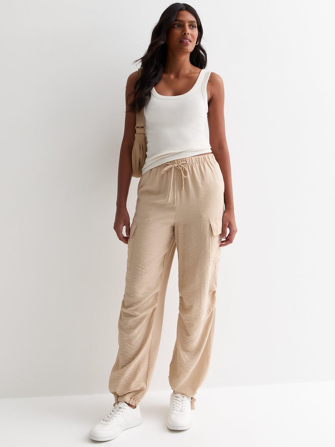 new-look-stone-tie-waist-cargo-joggersback