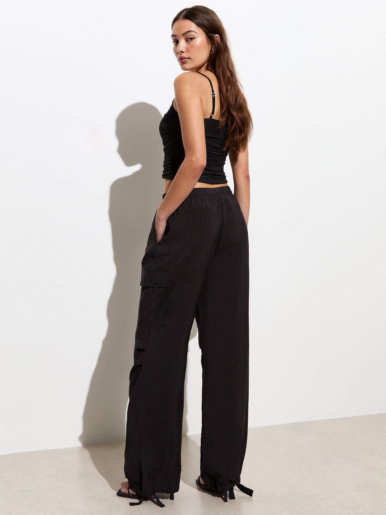 new-look-black-tie-waist-cargo-joggersstillFront