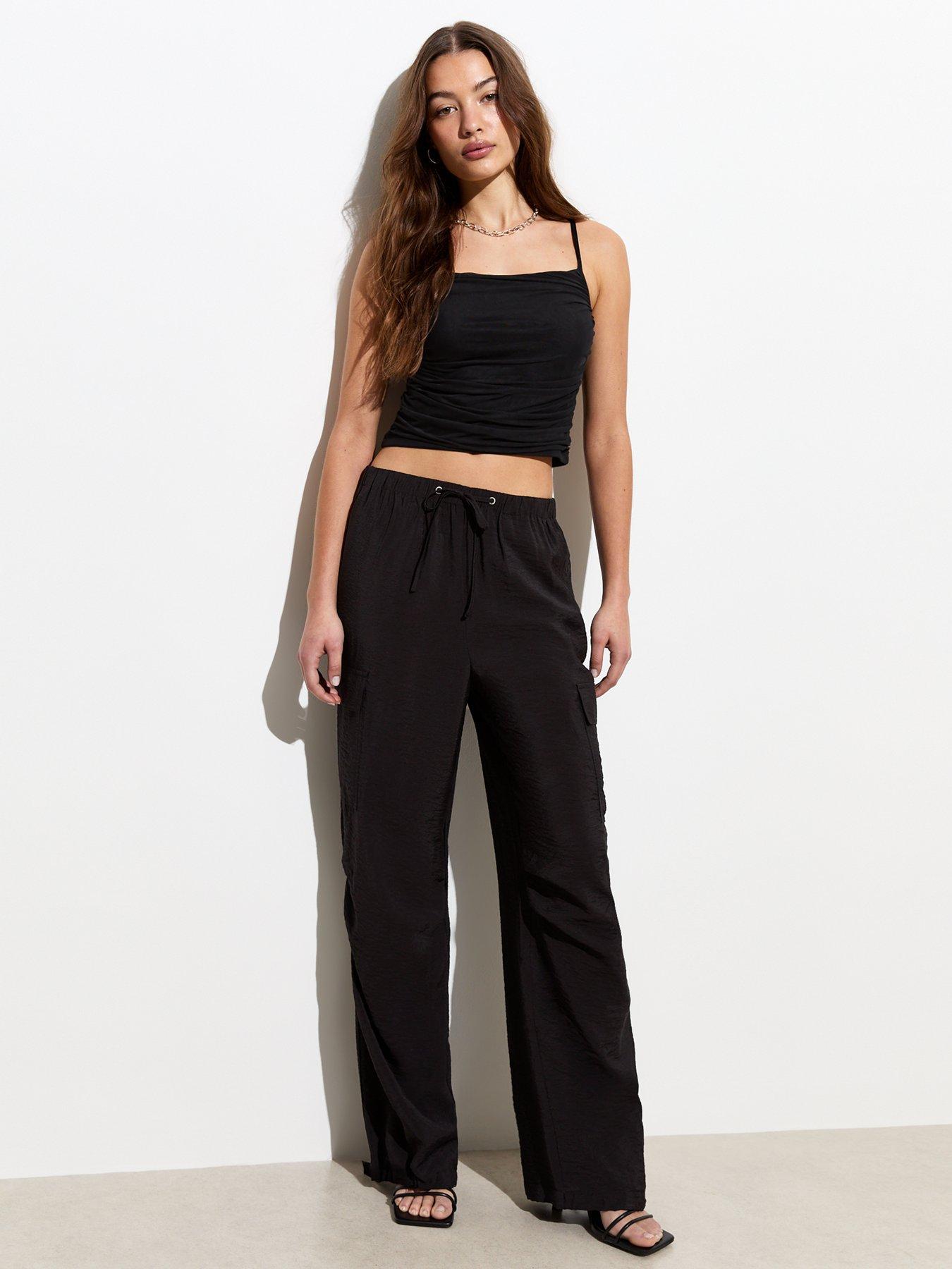 new-look-black-tie-waist-cargo-joggersback