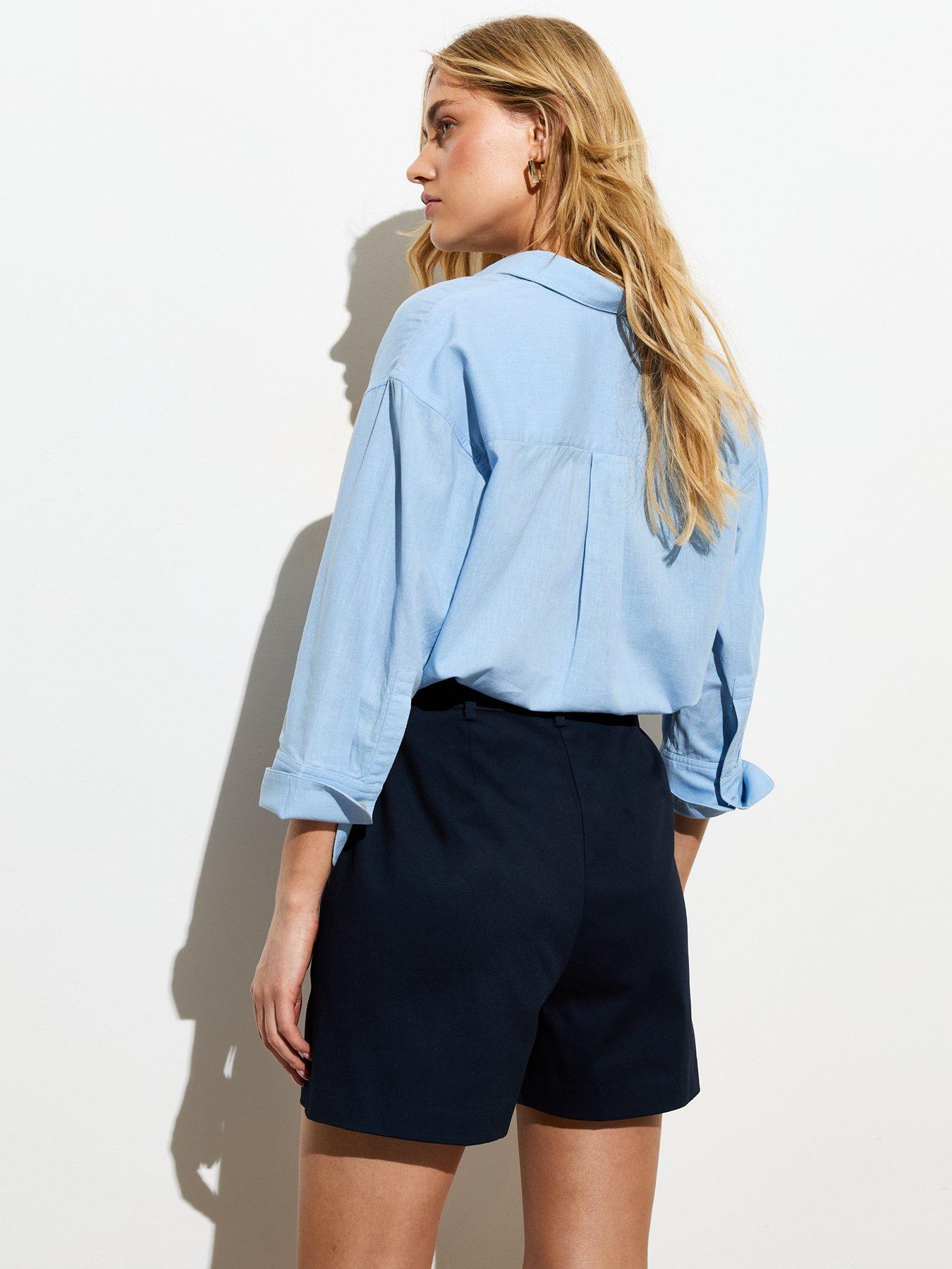 new-look-navy-cotton-high-waist-shortsstillFront