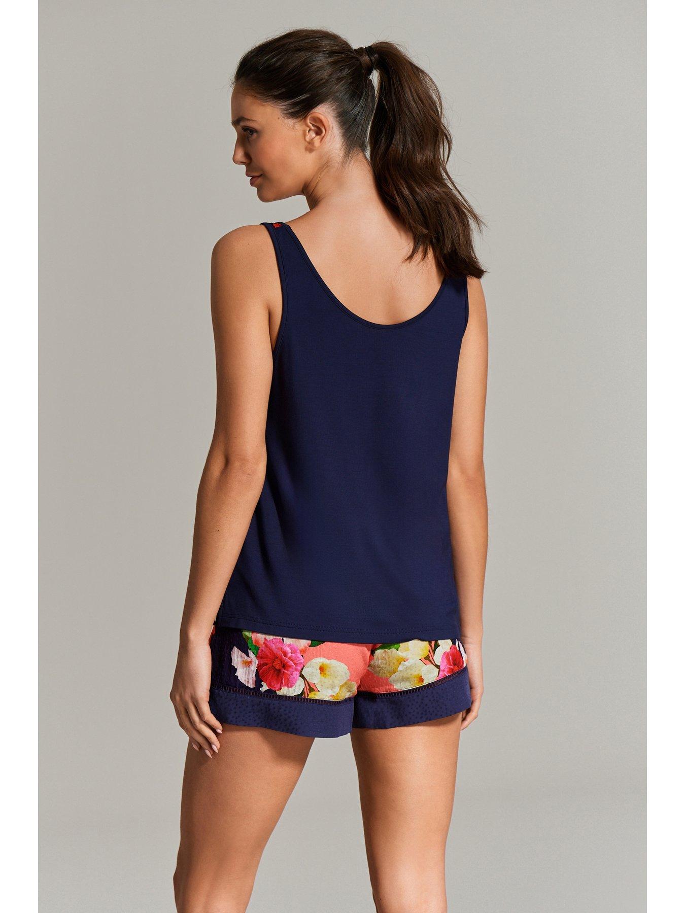 b-by-ted-baker-b-by-baker-floral-vest-and-short-pj-set-navy-coralstillFront