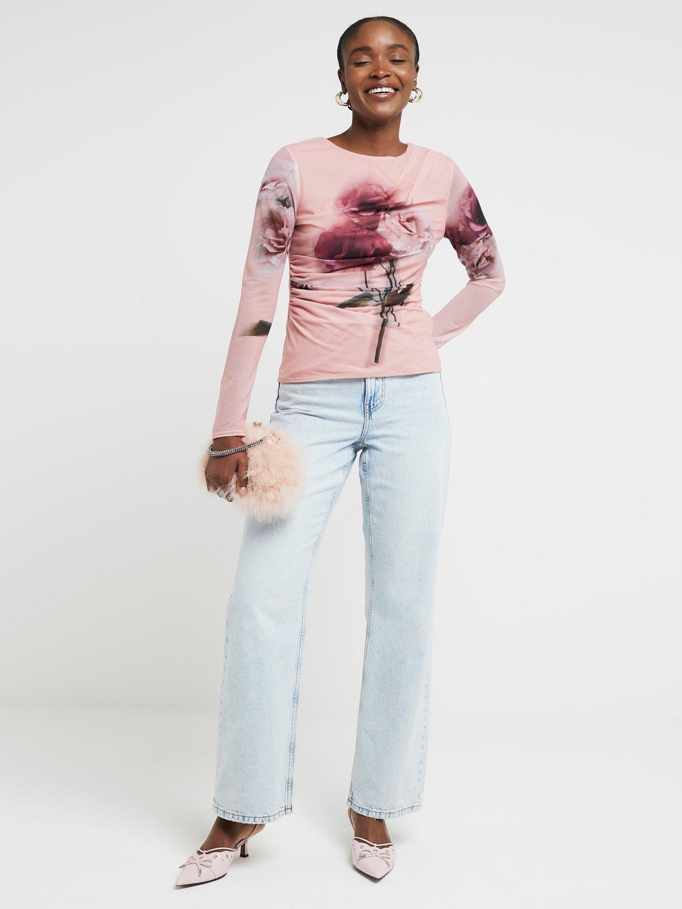 river-island-oversized-chiffon-blouse-medium-pinkoutfit