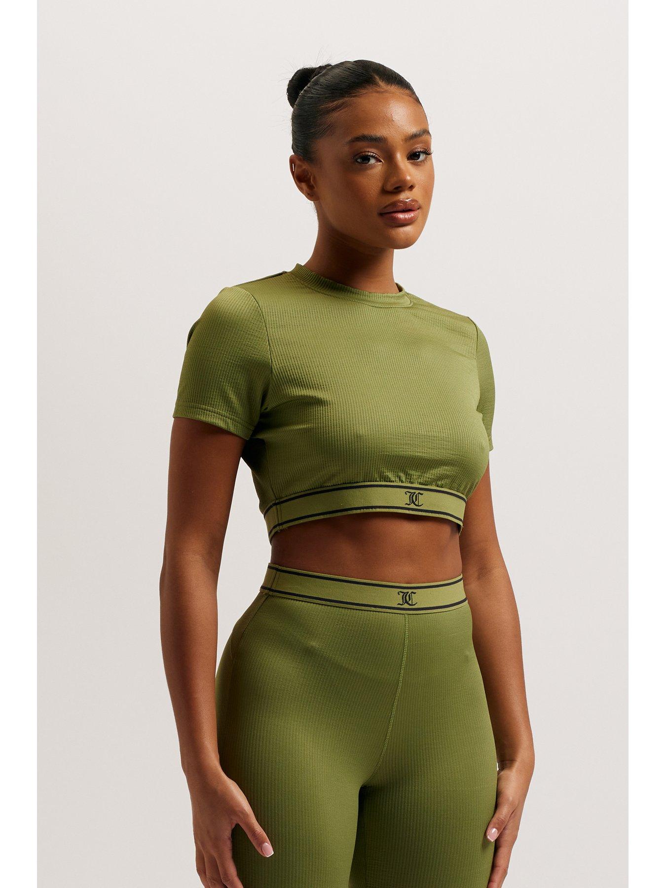 juicy-couture-rib-short-sleeve-top-greenoutfit