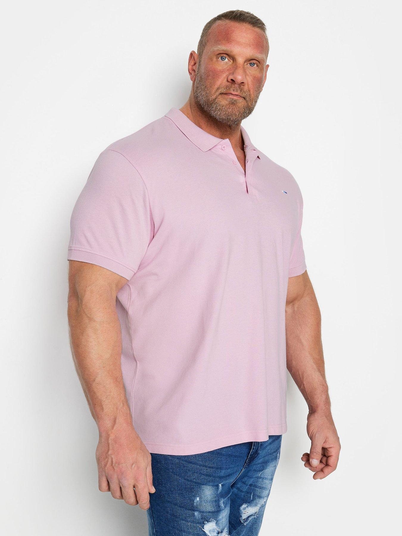 badrhino-short-sleeve-plain-polo-shirt-pink