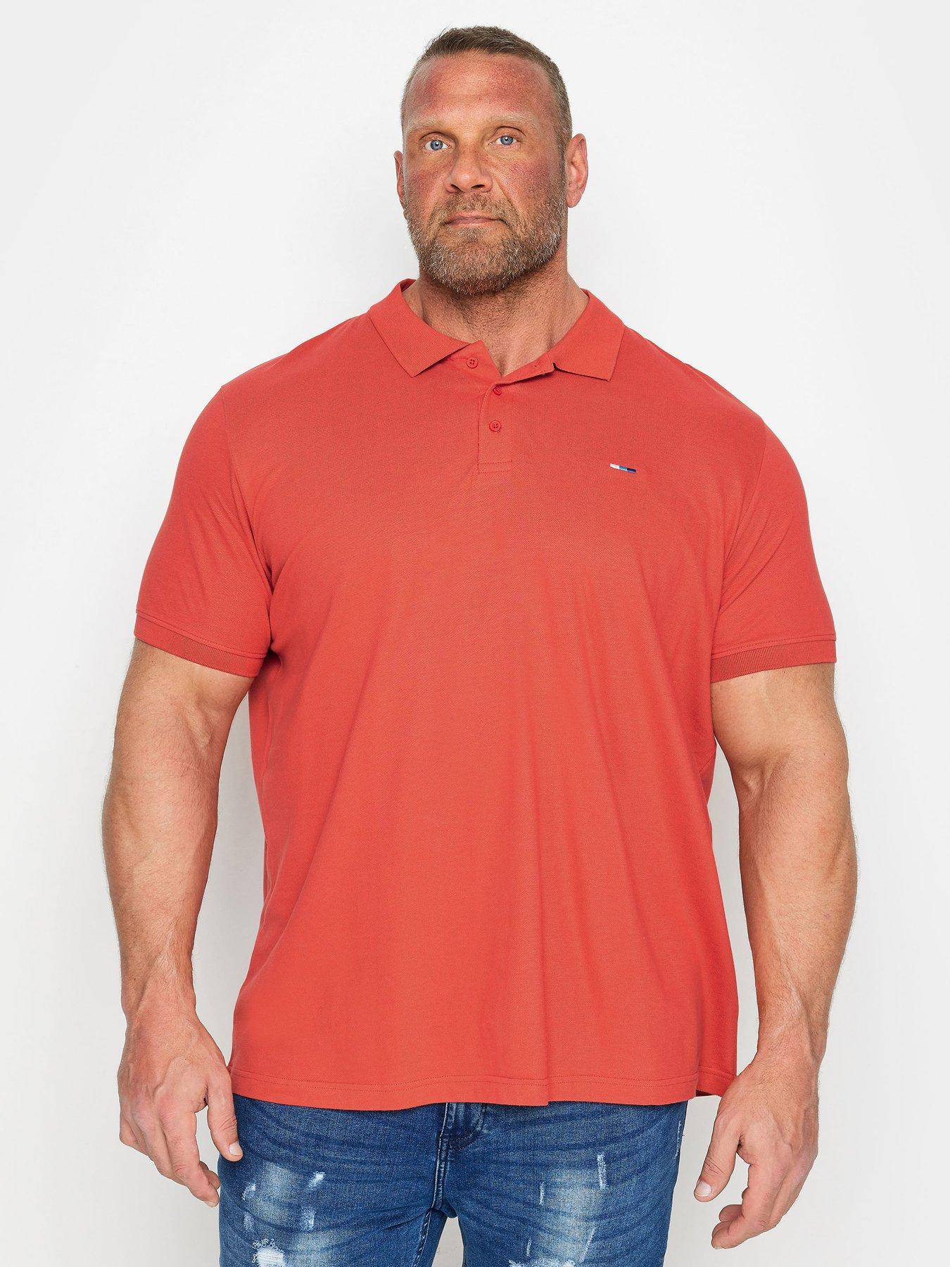 badrhino-short-sleeve-plain-polo-shirt-red