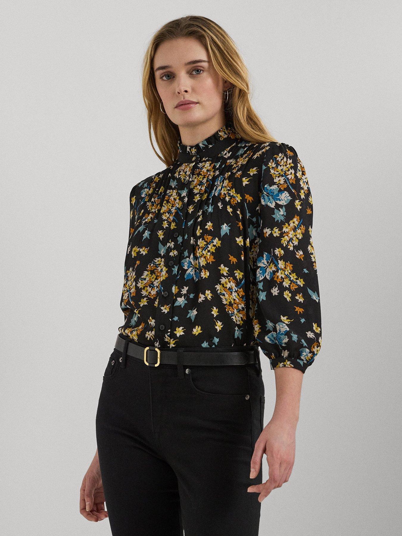 lauren-by-ralph-lauren-alshinto-mid-sleeve-button-front-shirt-black