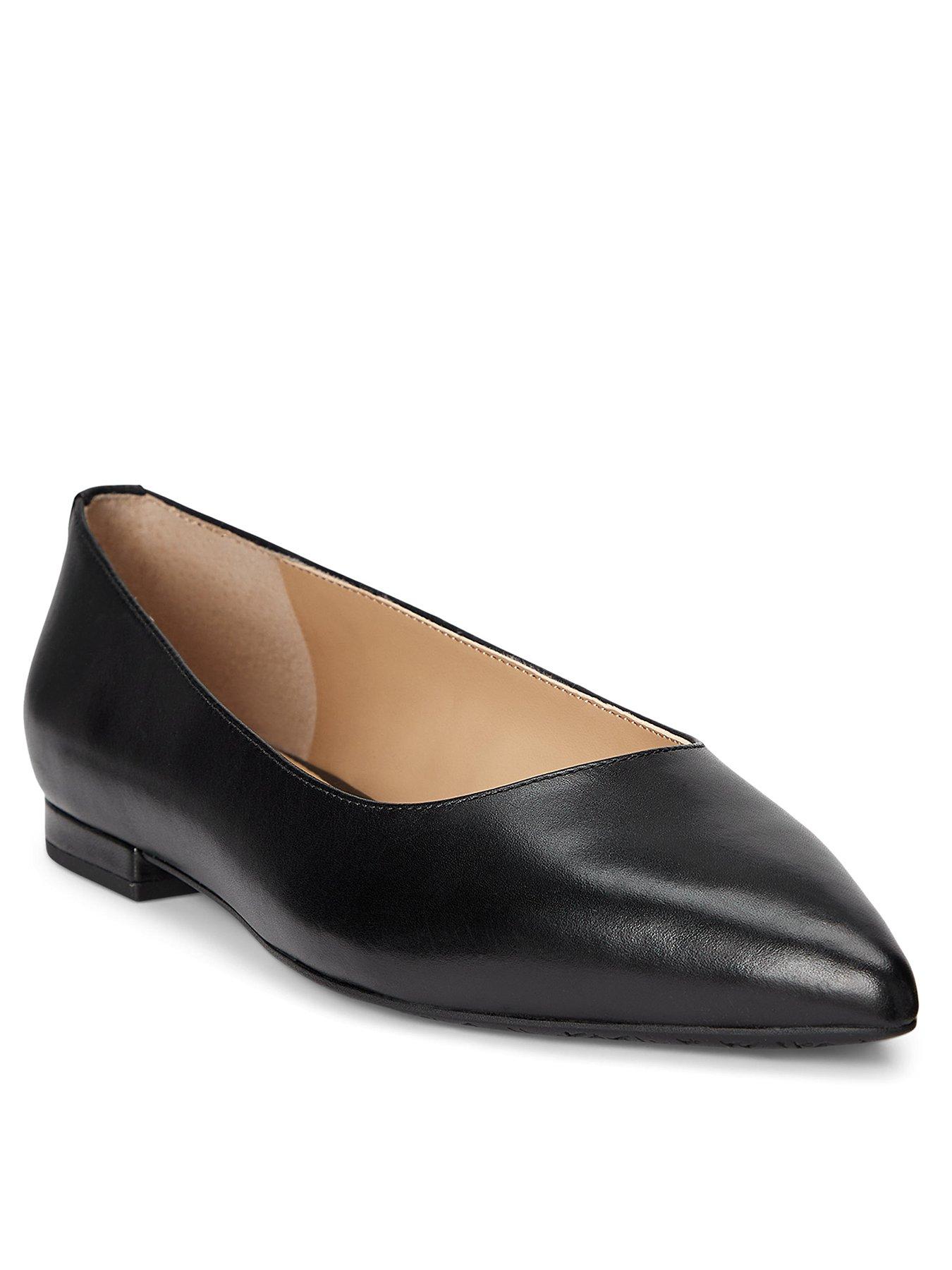 Image 2 of 4 of Lauren by Ralph Lauren Londyn Ballet Flat Shoes - Black