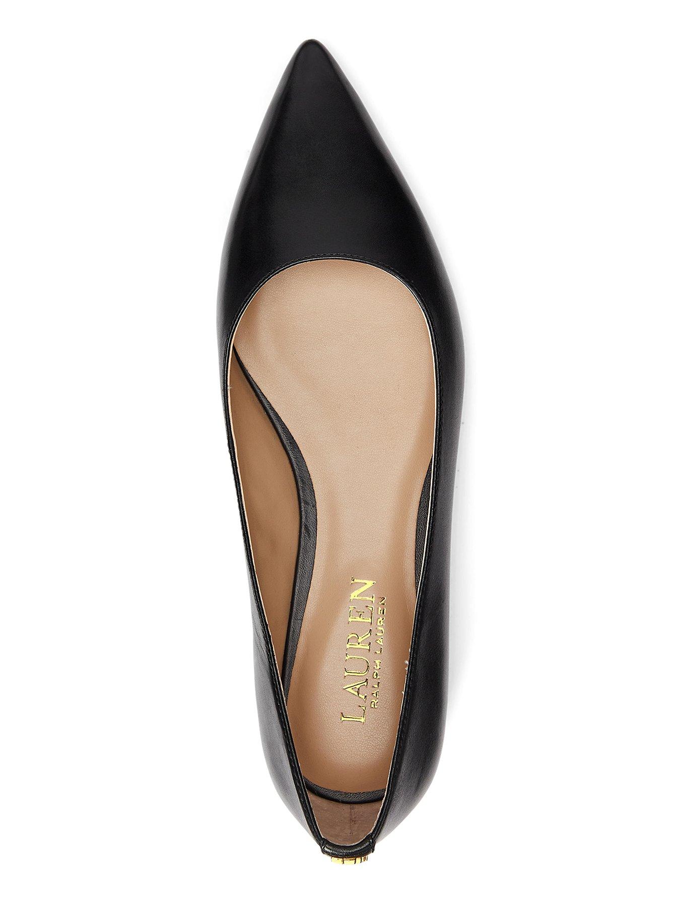 Image 4 of 4 of Lauren by Ralph Lauren Londyn Ballet Flat Shoes - Black